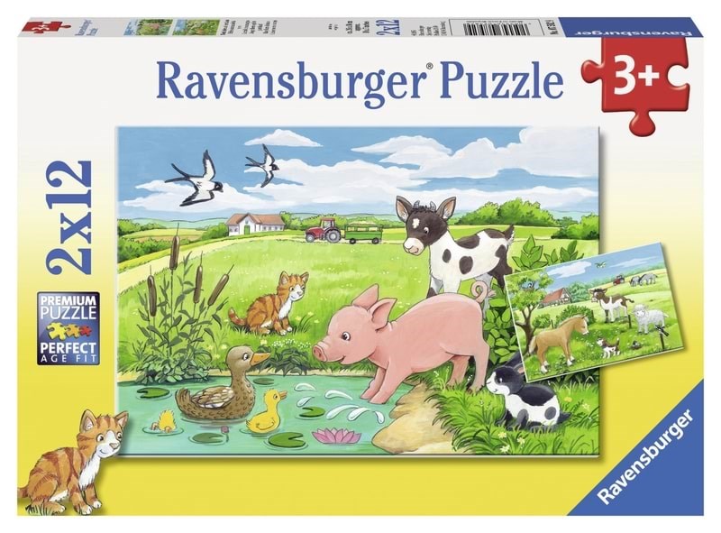 Ravensburger Baby Farm Animals 2x12p - Puzzle 10107582-e