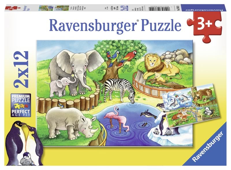 Ravensburger Animals In The Zoo 2x12p - Puzzle