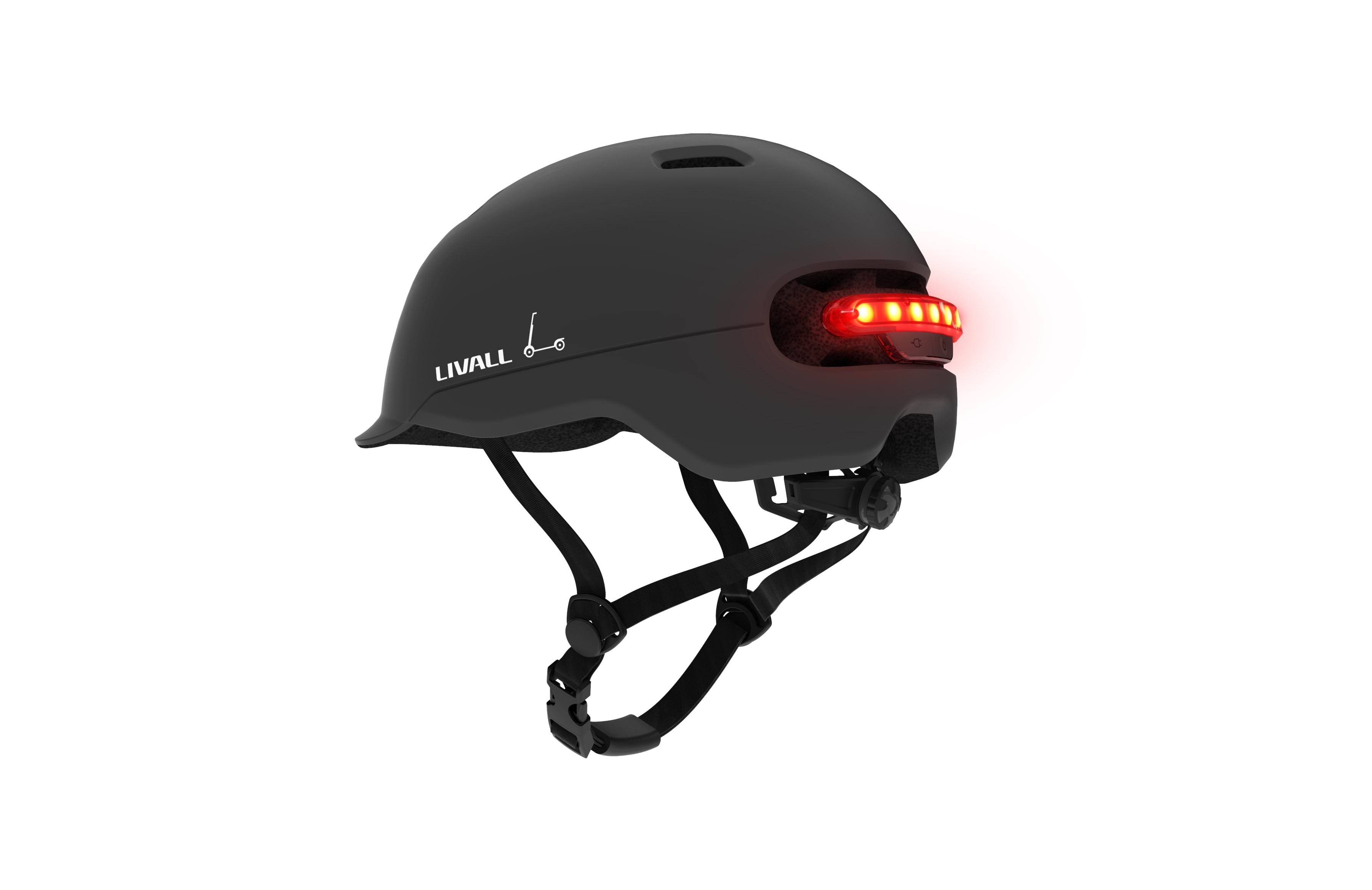 Livall C20 Smart Commuter Helmet - Medium - Black - Elektroroller