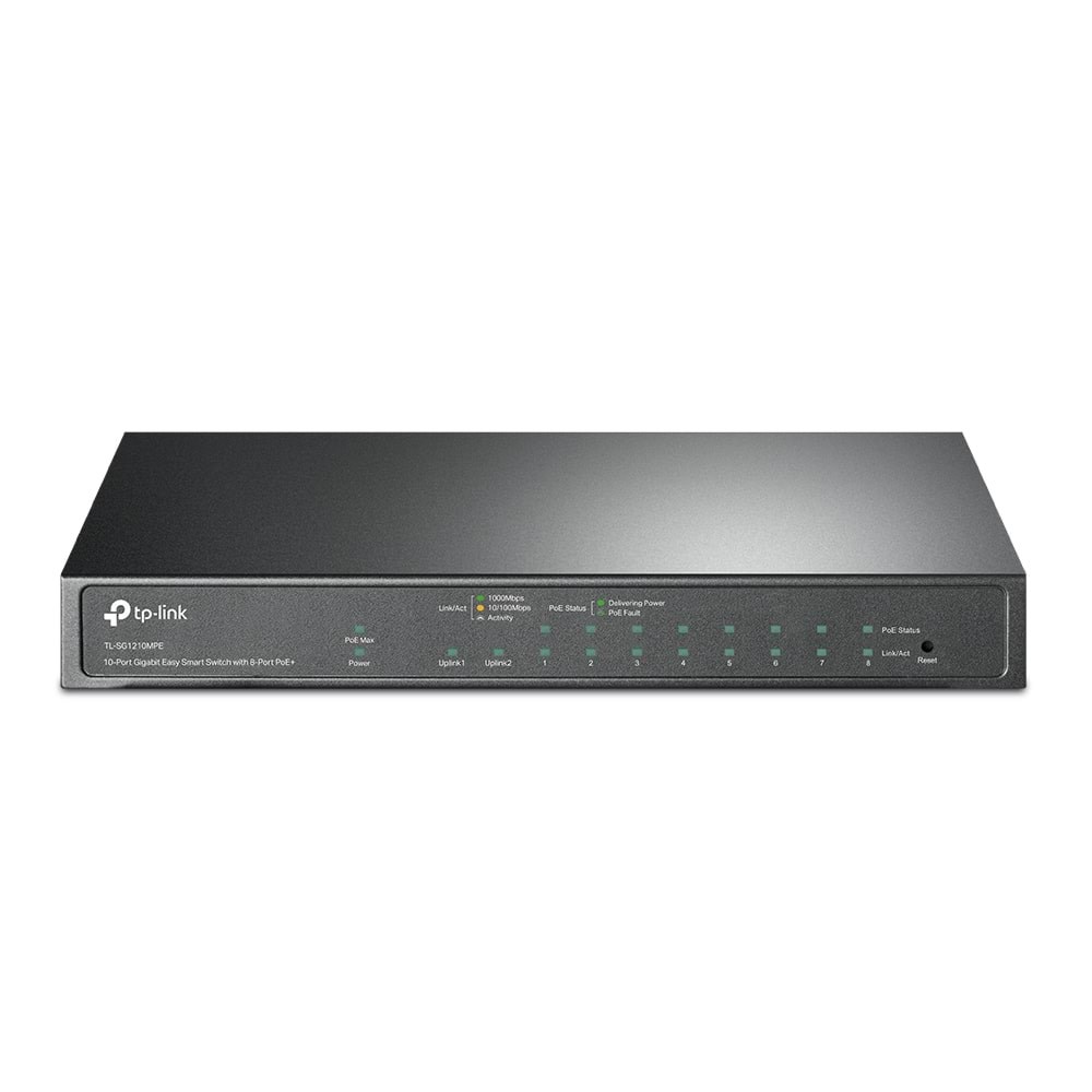 Tp-link Tl-sg1210mpe 10-port Gigabit Easy Smart Switch With 8-port Poe+ (123w) - Switches