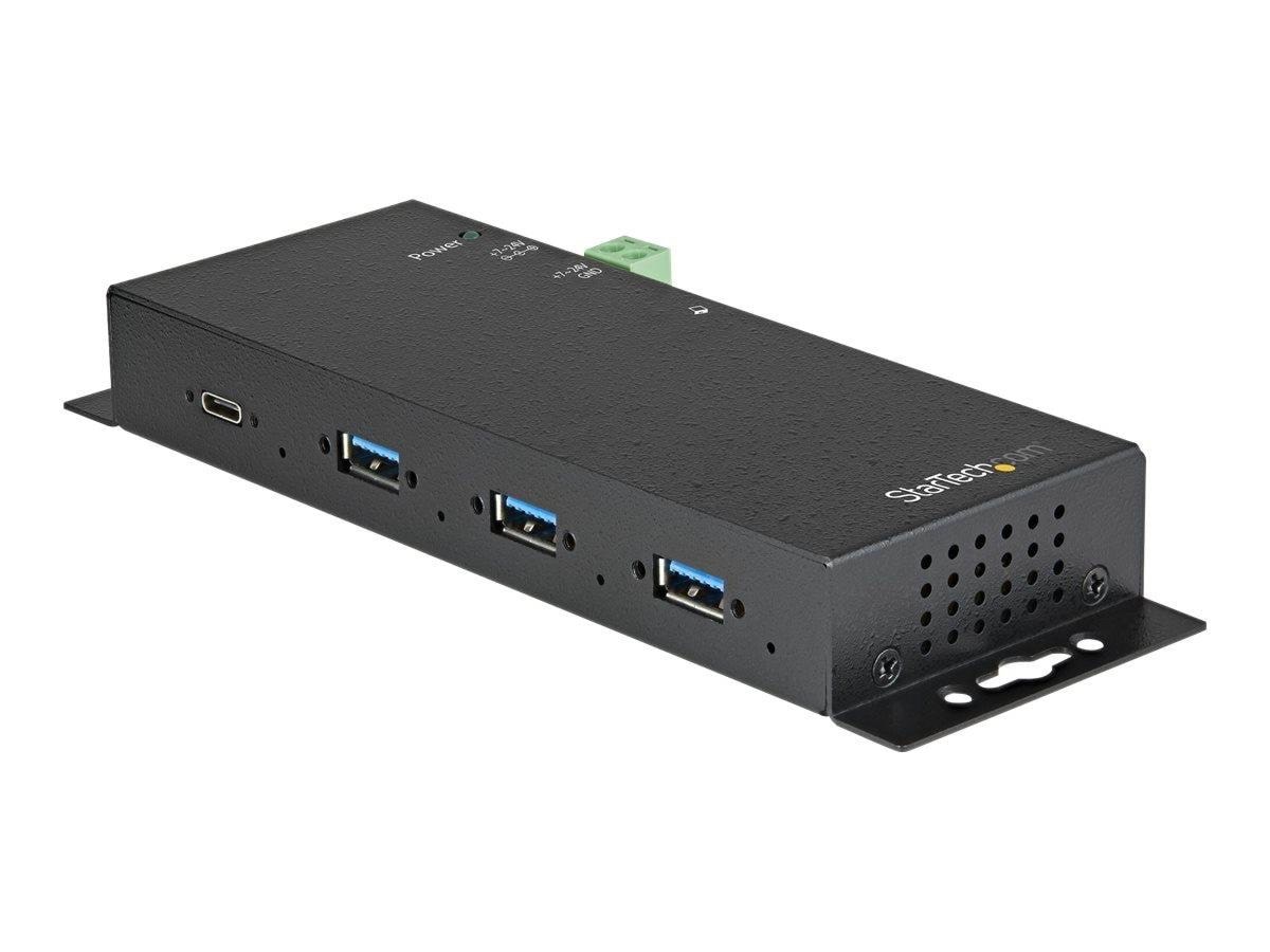 4 Port Usb C Hub 10gbps - Metal Industrial Usb 3.2/3.1 Gen 2 Type-c Hub - 3a/1c - Usb-c or Usb-a Host - Mountable - Esd/surge (Hb31c3a1cme) - Hub - 4 