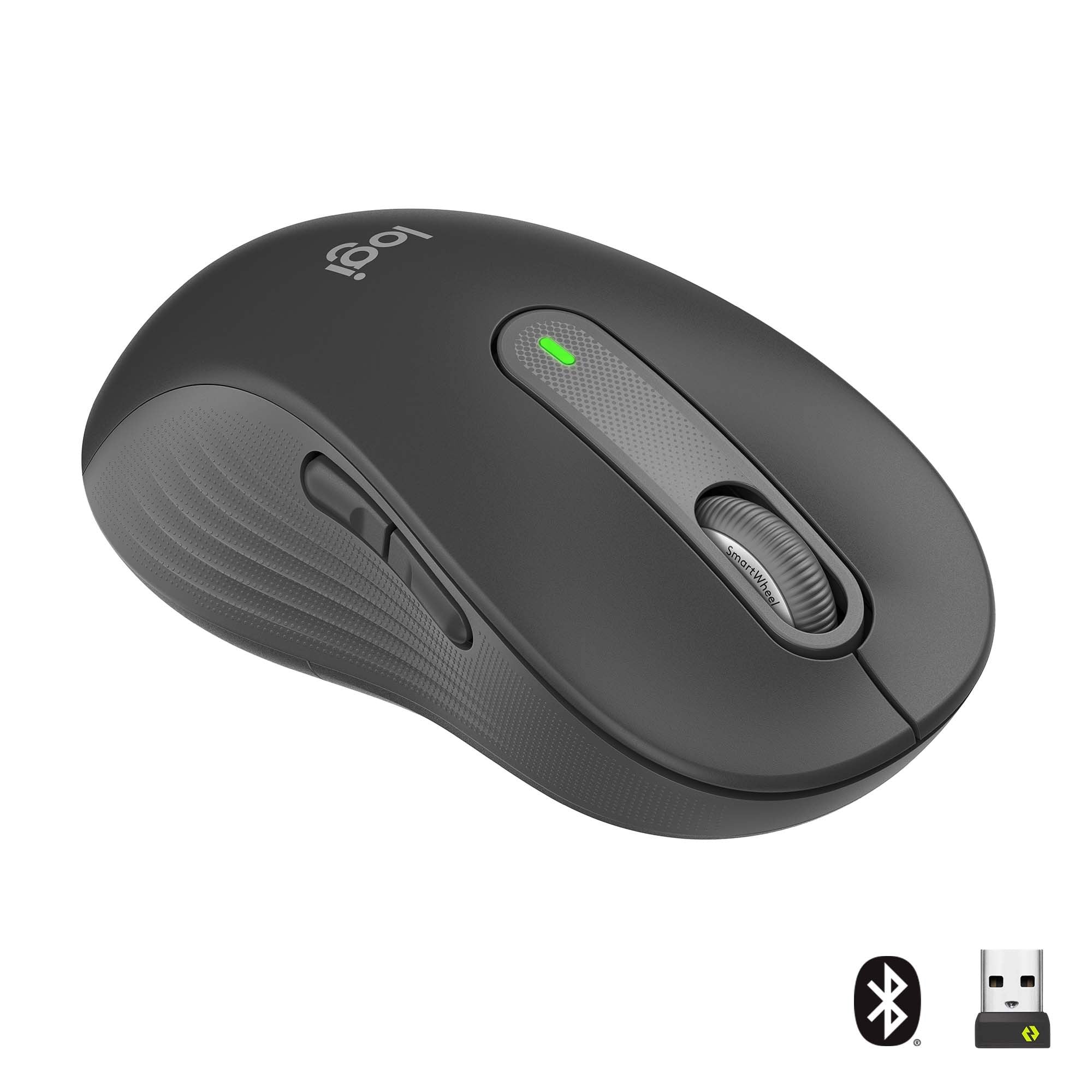 Logitech Signature M650 Large Wireless Graphite (Left Handed) - Maus (Schwarz) 910-006239