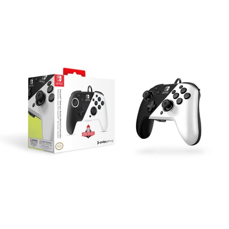 Pdp Faceoff Deluxe+ Audio Wired Controller - Black/white - Wired Controller - Nintendo Switch - Gaming Zubehoer 500-134-eu-bw