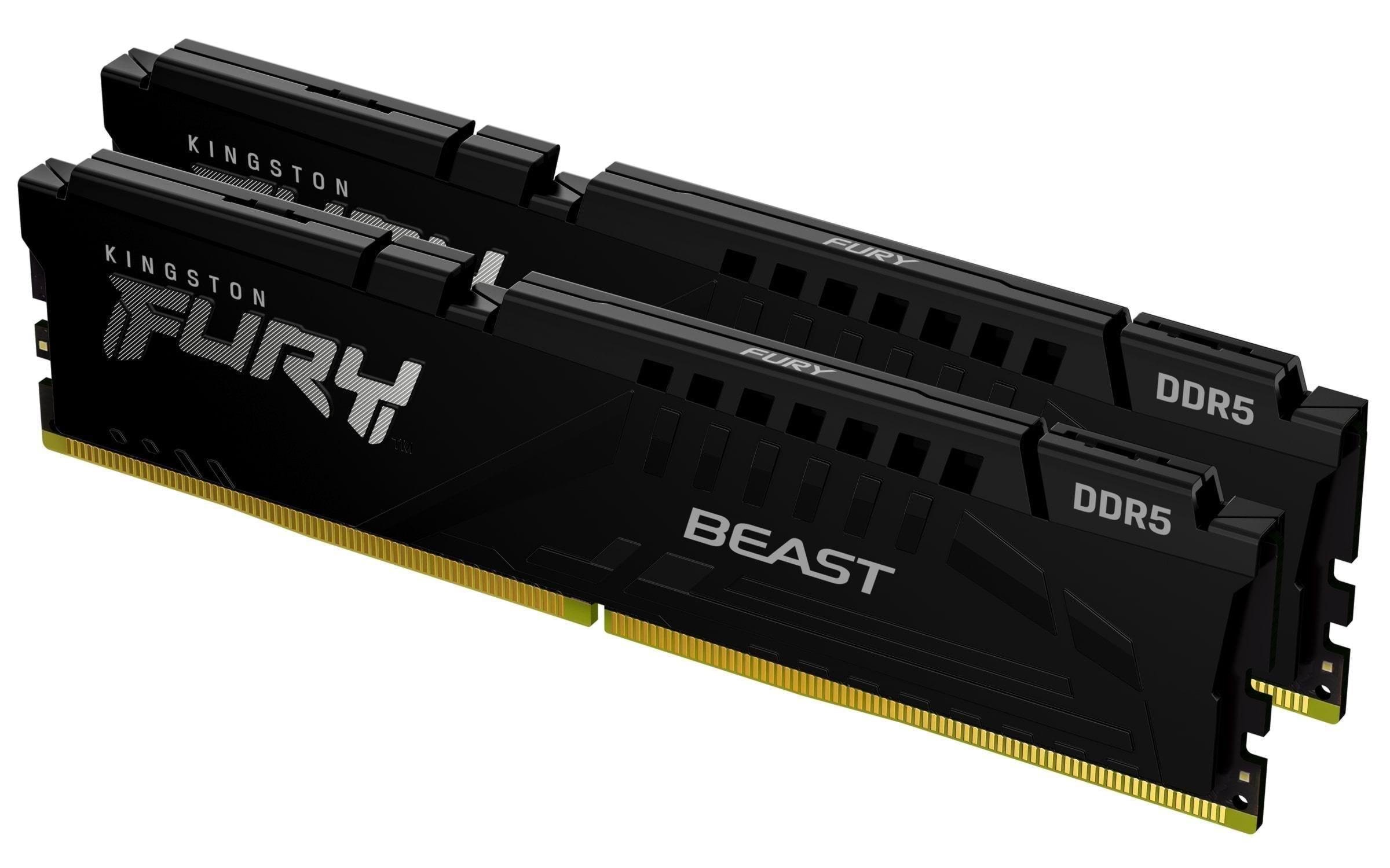 Kingston Fury Beast Ddr5-5600 - 32gb - Cl40 - Dual Channel (2 Pcs) - Intel Xmp - Schwarz - Ram