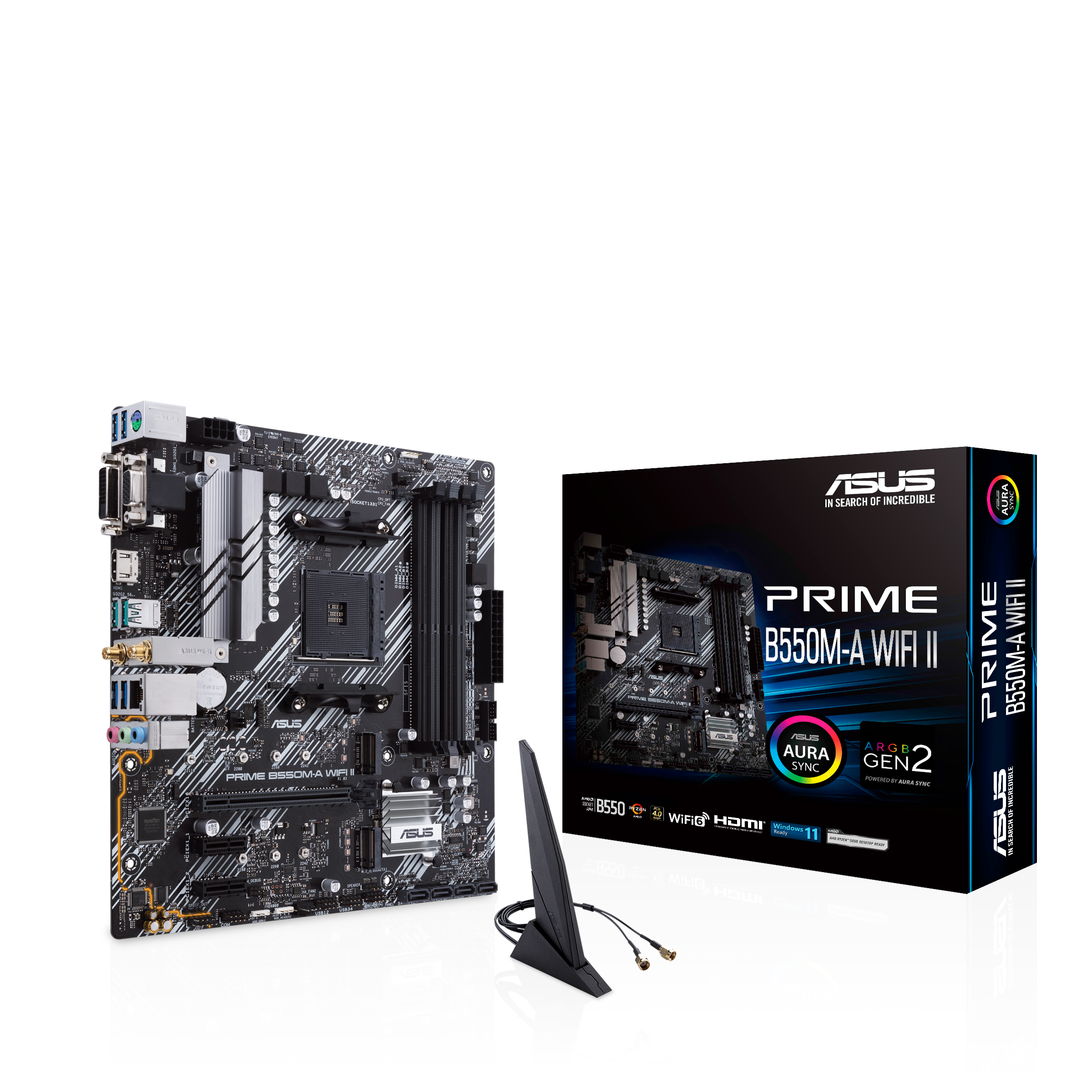 Asus Prime B550m-a Wifi II Mainboard - Amd B550 - Amd Am4 - Ddr4 Ram - Micro-atx