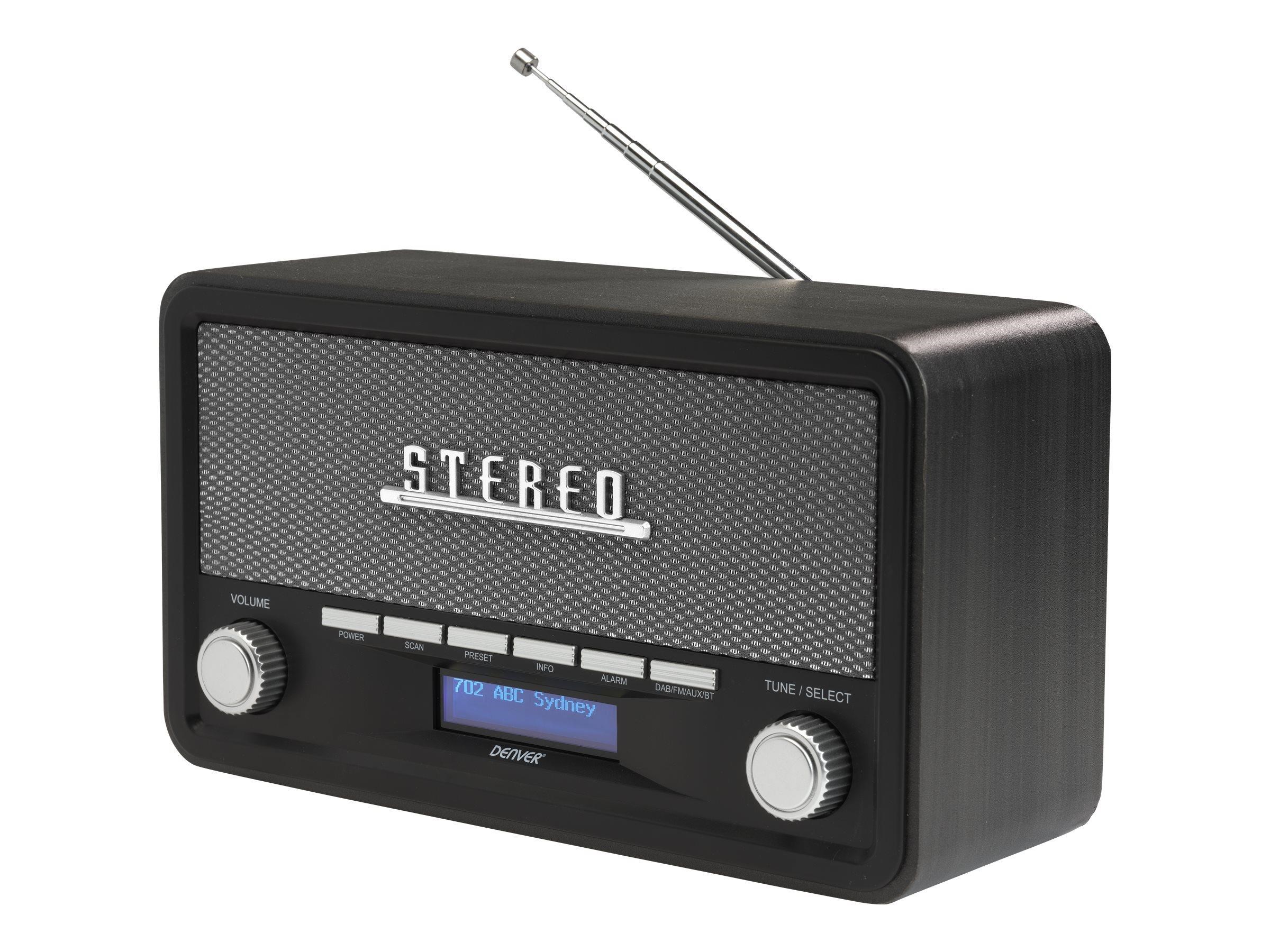 Denver Dab-18darkgrey - Dab Portable Radio - Bluetooth - Dab/dab+/FM - Stereo - Grau - Dab Netzwerk Und Radiowecker