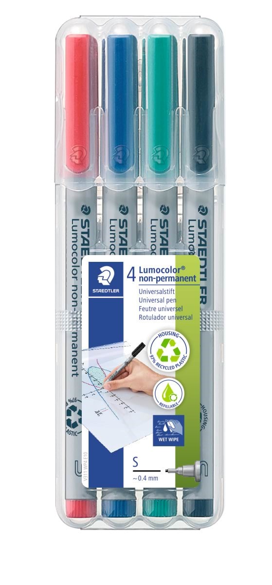 Staedtler Universal Pen Lumocolor Non-p S 4pc - Utensilien Zum Schreiben Und Zeichnen 311 Wp4