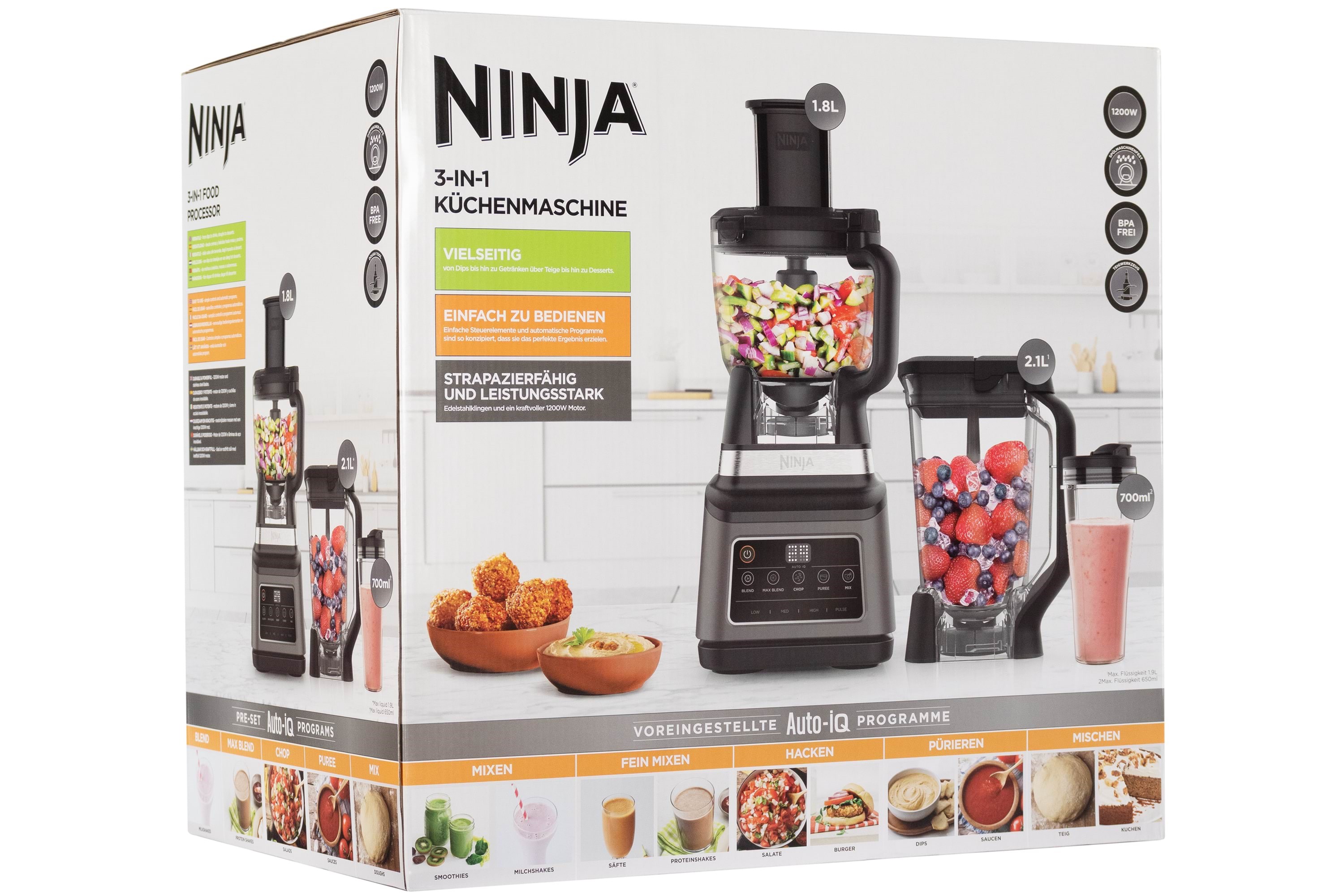 Ninja Küchenmaschine 3-in-1 With Auto-iq - Kuechenmaschinen