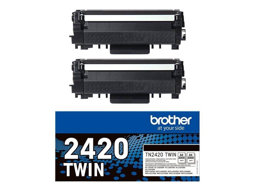 Brother Tn2420twin / Tn2420 2-pack High Capacity Black Toner - Druckerzubehoer Tinte Toner Schwarz
