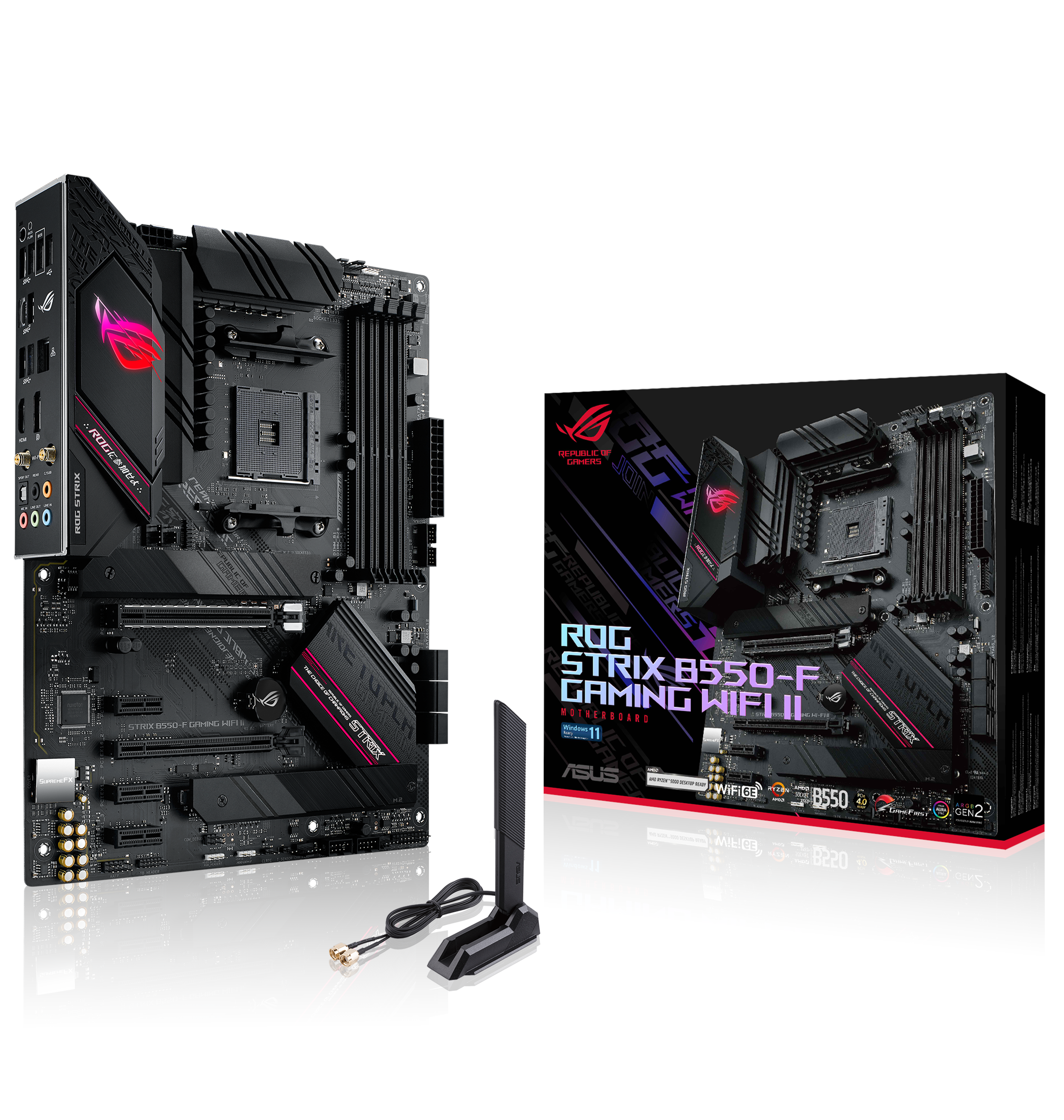 Asus Rog Strix B550-f Gaming Wifi II Mainboard - Amd B550 - Amd Am4 - Ddr4 Ram - Atx