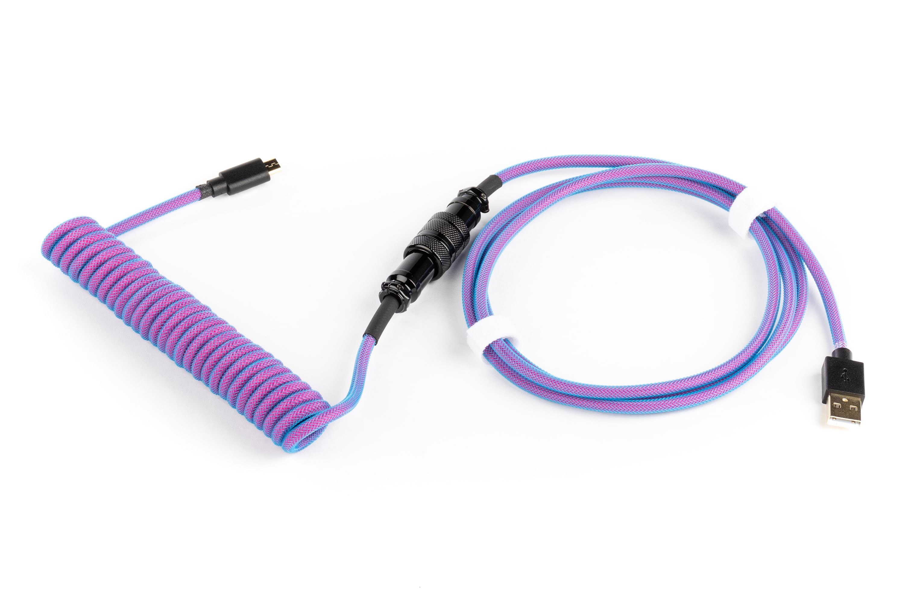 Dutzo Coiled Aviator Micro-usb B Cable - Purple - Upgrade-zubehör - Lila - Tastaturen Dca-umb-pur