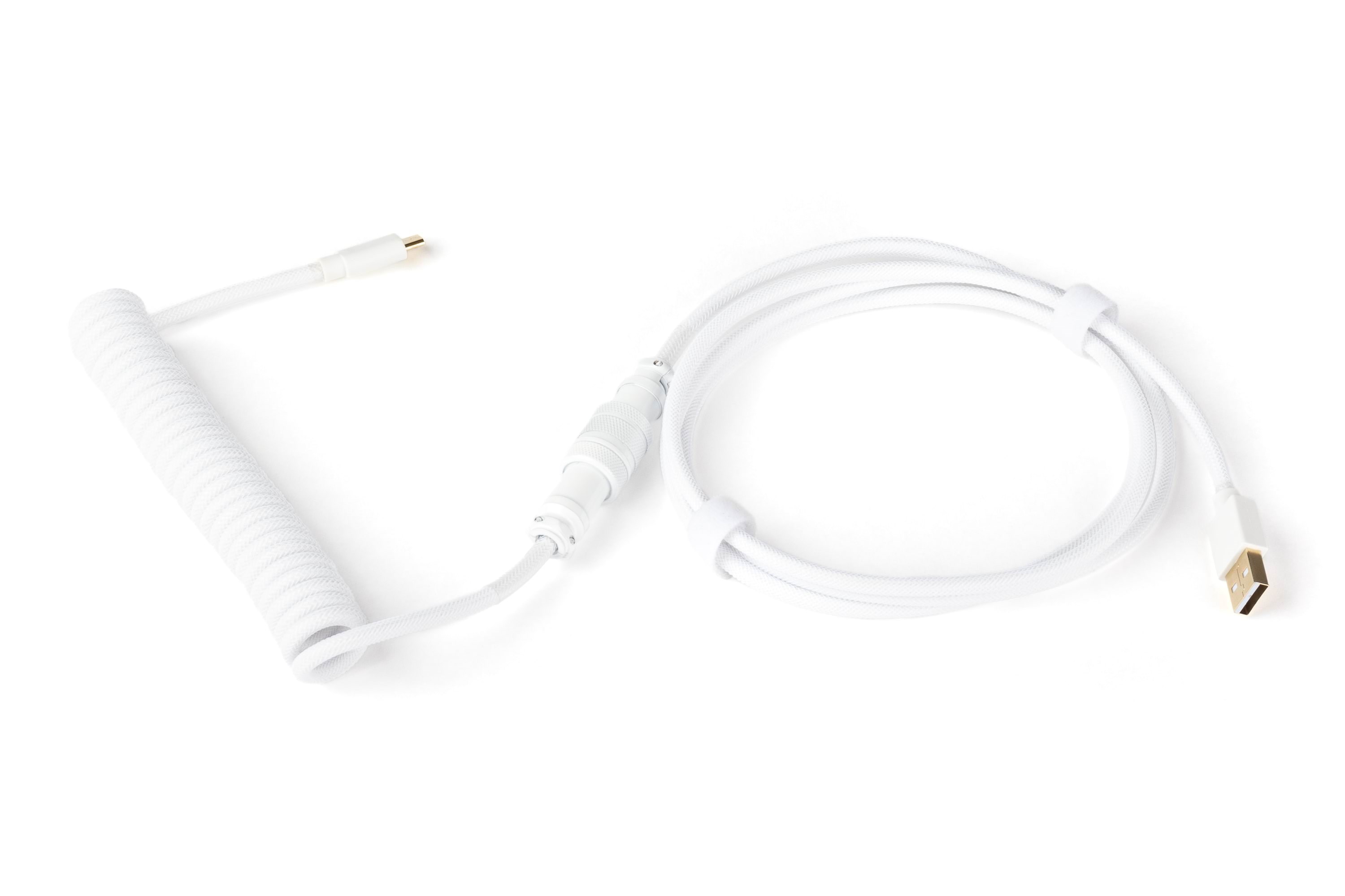 Dutzo Coiled Aviator Micro-usb B Cable - White - Upgrade-zubehör - Weiss - Tastaturen