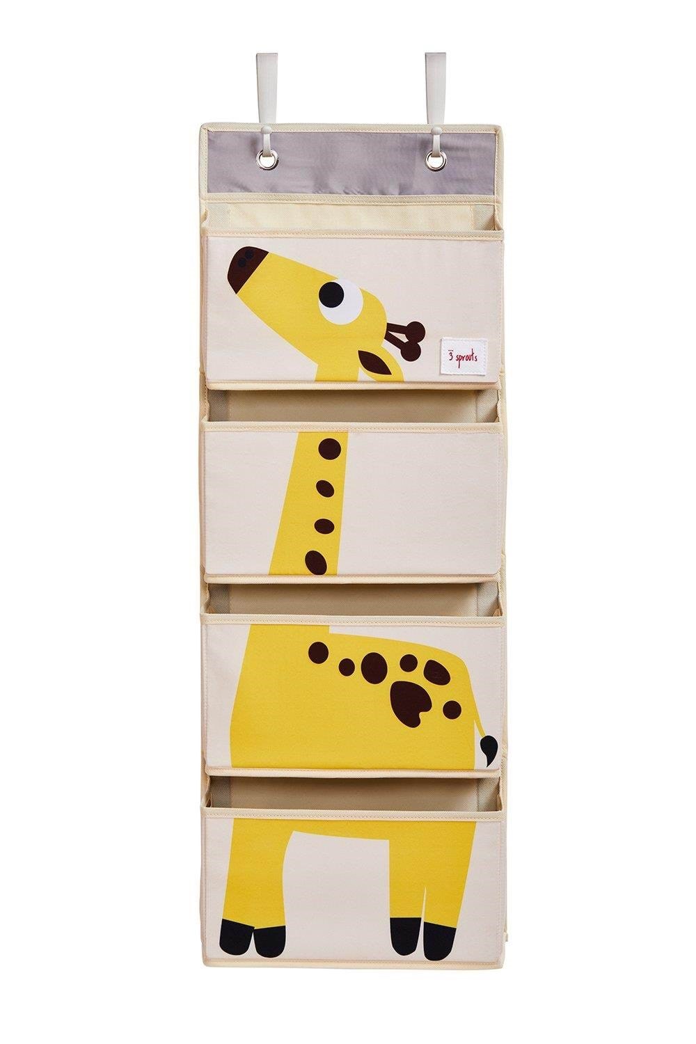 3 Sprouts Hanging Wall Organizer - Yellow Giraffe - Kinderzimmer