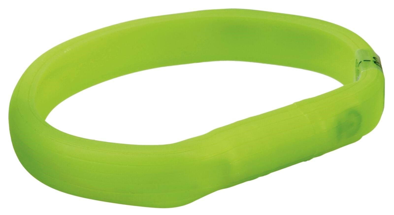 Trixie Flash Light Band Usb Adjustable Led Safety Collar Green Size: L-xl 70cm/18mm - Hunde Tx12685