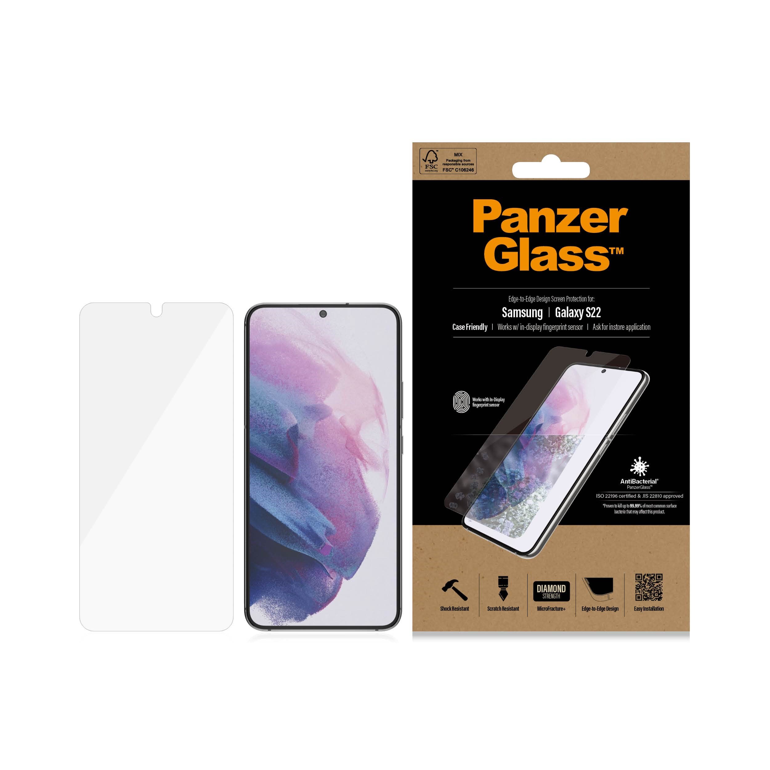 Panzerglass Ultraforce1 Samsung Galaxy S22 | Screen Protector - Handys Schutzfolie