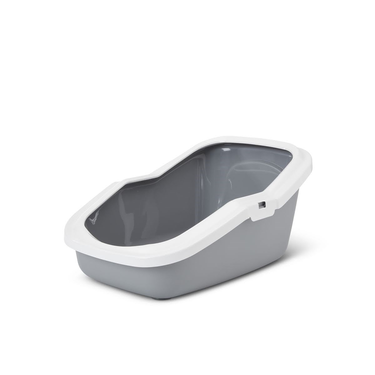 Savic Aseo Katzentoilette Mit Hoher Rückwand 56x39x27.5cm Grau K0204k