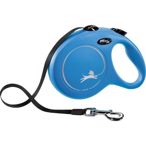 Flexi New Classic Hund Rollleine 8 m, Blau, Max 50kg. - Hunde
