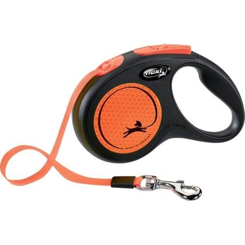 Flexi New Neon S Tape 5 m (Black/neon Orange) - Hunde H7831o