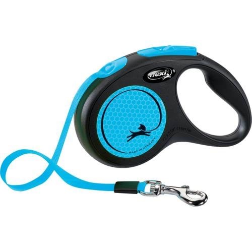 Flexi New Neon S Tape 5 m (Black/neon Blue) - Hunde
