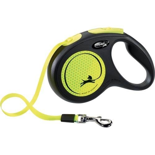 Flexi New Neon Leash M 5M 25kg Black/neon Yellow - Hunde H7829