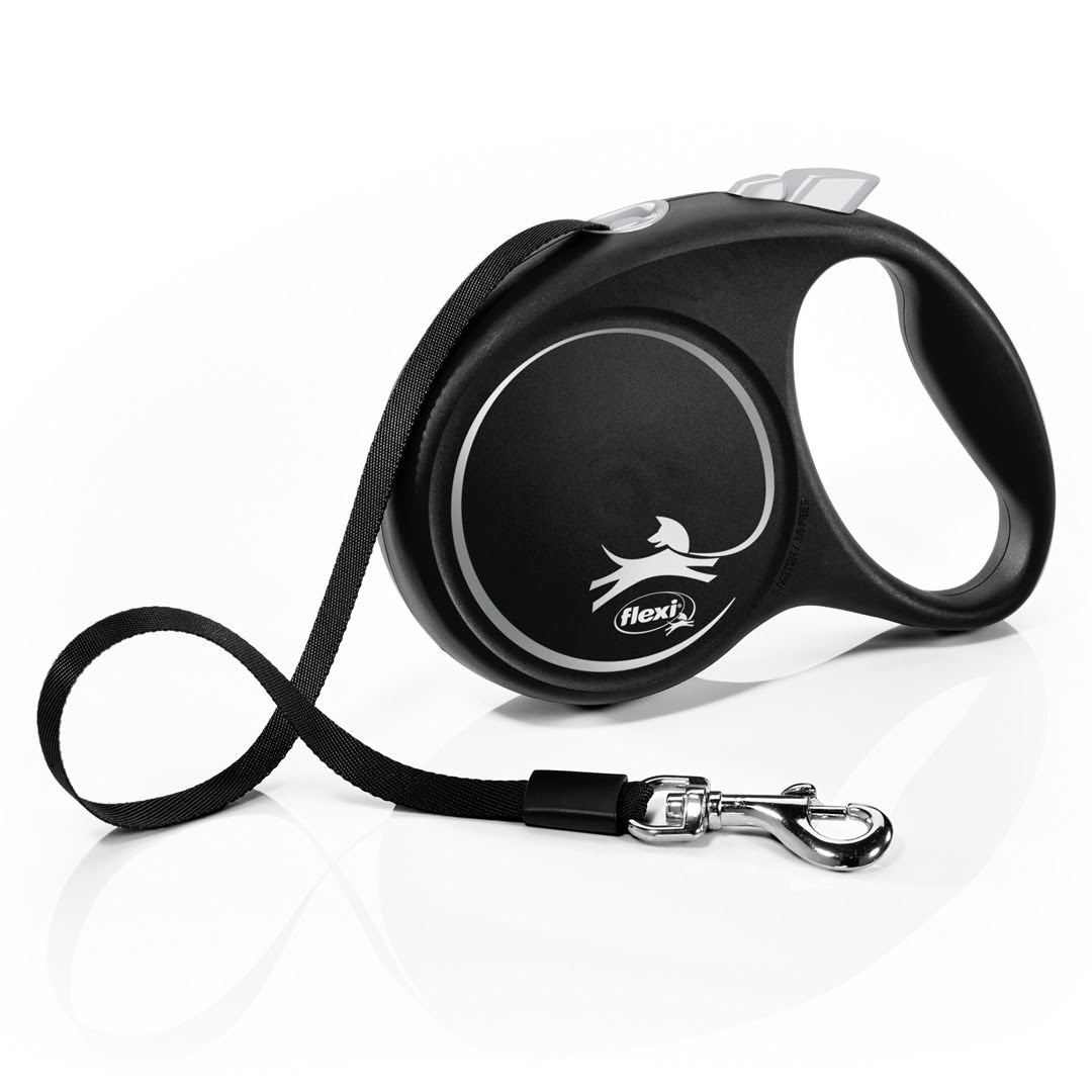 Flexi Black Design M Leash 5 m 25 kg Black - Hunde