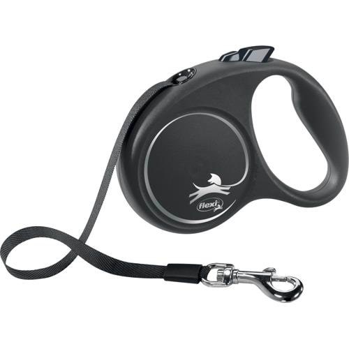 Flexi Black Design S Leash 5 m 15 kg Black - Hunde