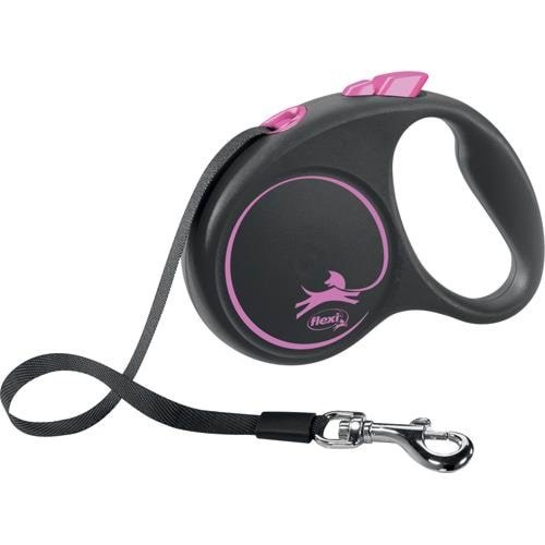Flexi Black Design S Leash 5 m 15 kg Pink - Hunde 4000498033913