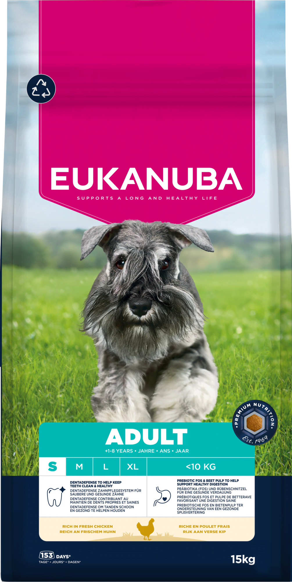 Eukanuba Premium Nutrition Adult Small Breed Chicken - Dry Dog Food - 15kg - Hunde 8710255201894