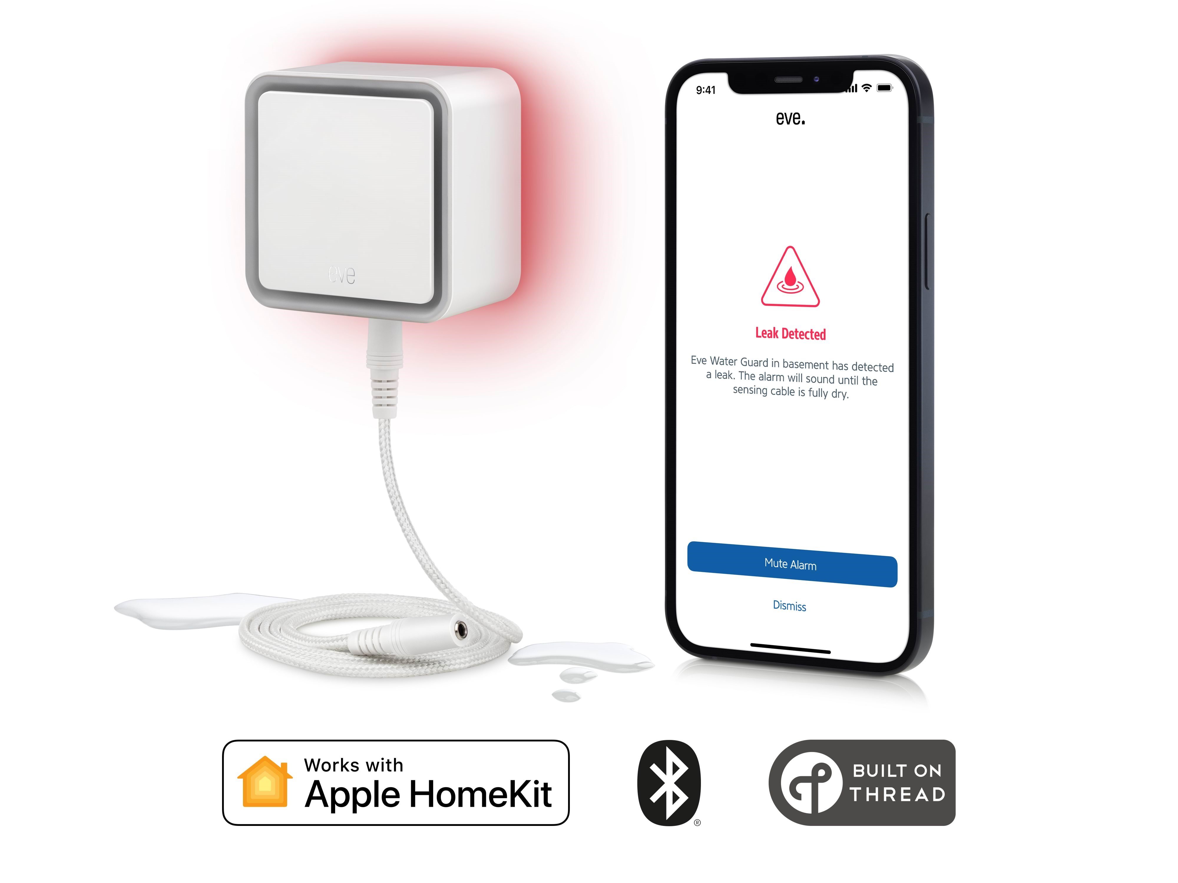 Eve Water Guard - Connected Water Leak Detector - Smart Home 10ebz8701