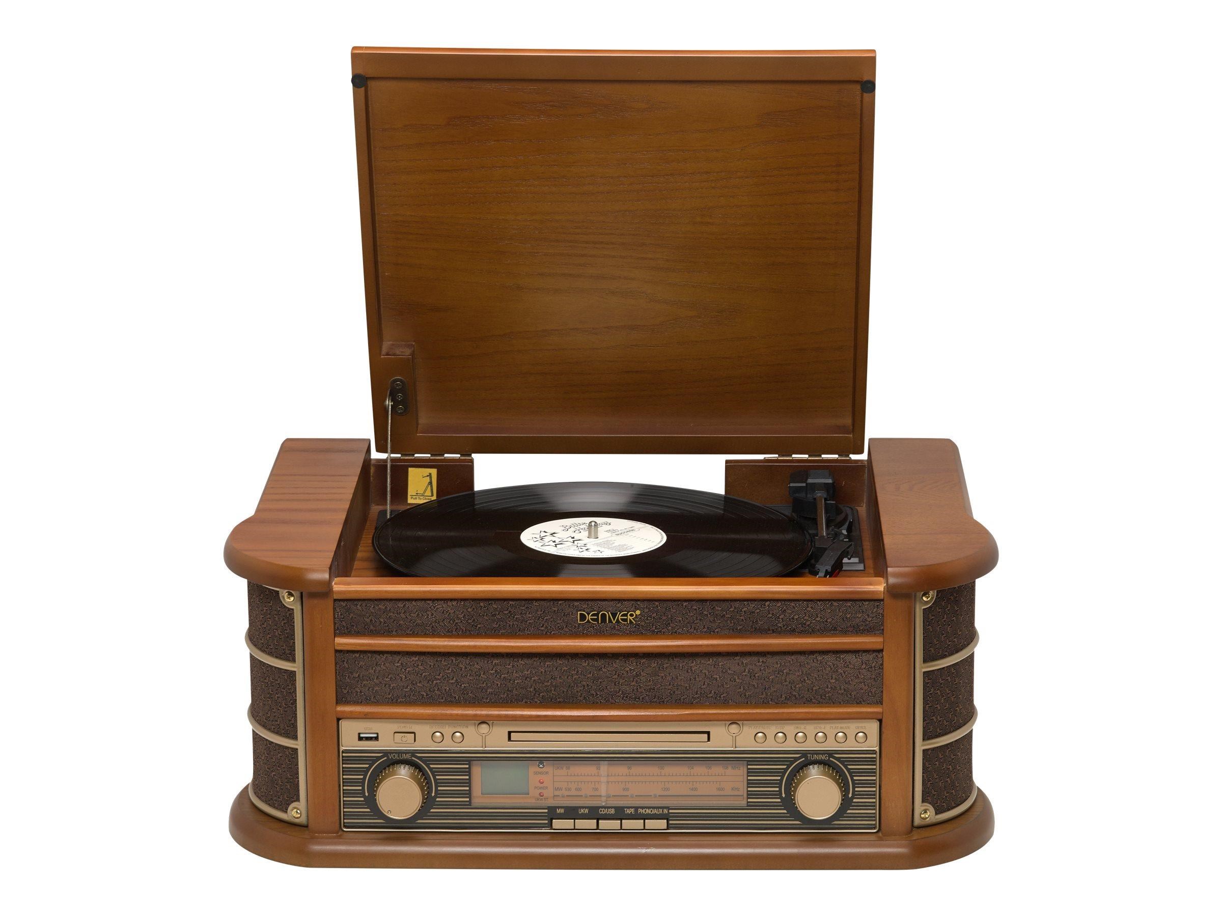 Denver Mcr-50 - Retro Music System - LP - CD - FM - Micro Mini Systeme Brown