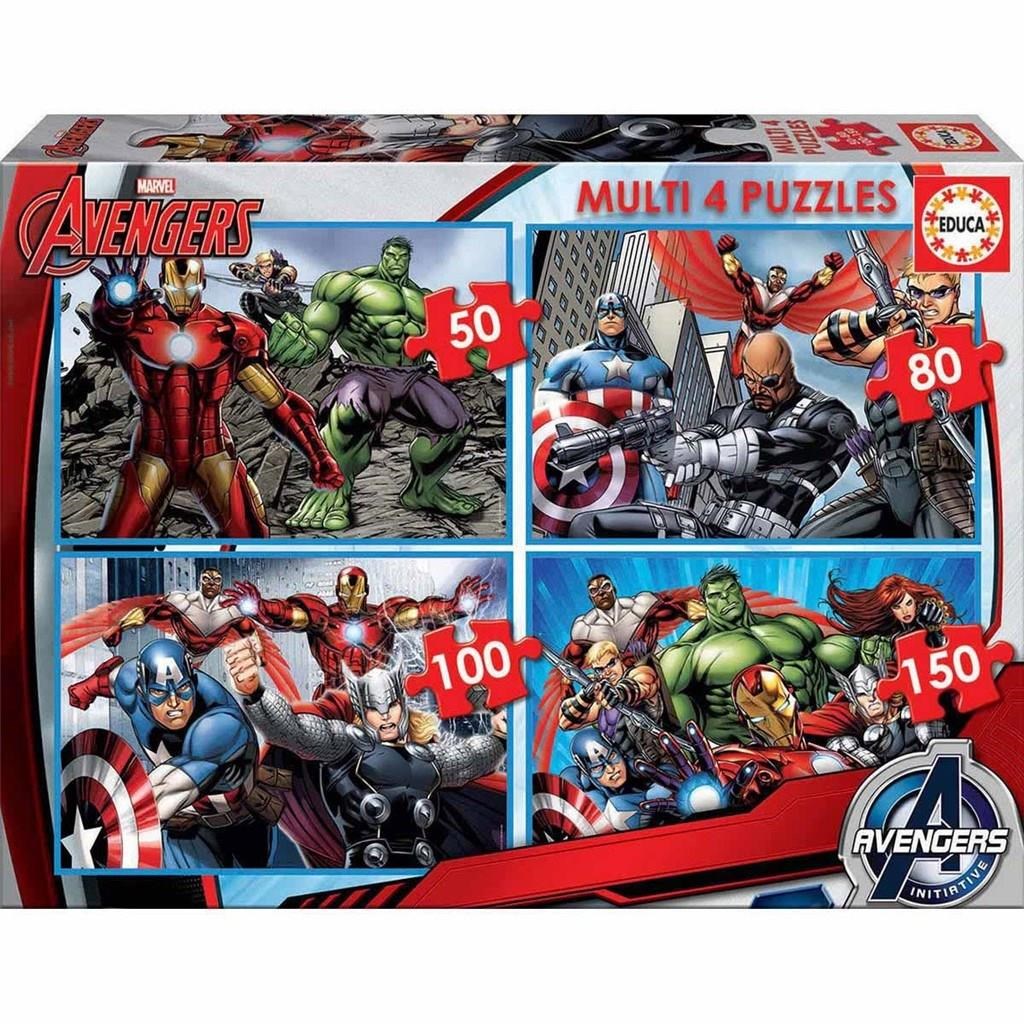 Educa Multi 4 Avengers 50-150 - Puzzle 80-16331