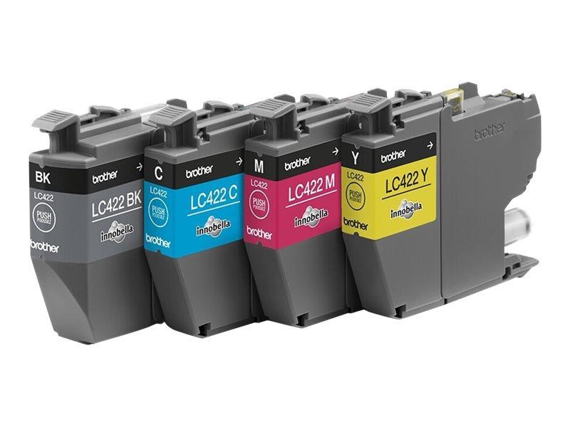 Brother LC 422 Value Pack - (Black Yellow Cyan Magenta) Ink - Druckerzubehoer Tinte Toner