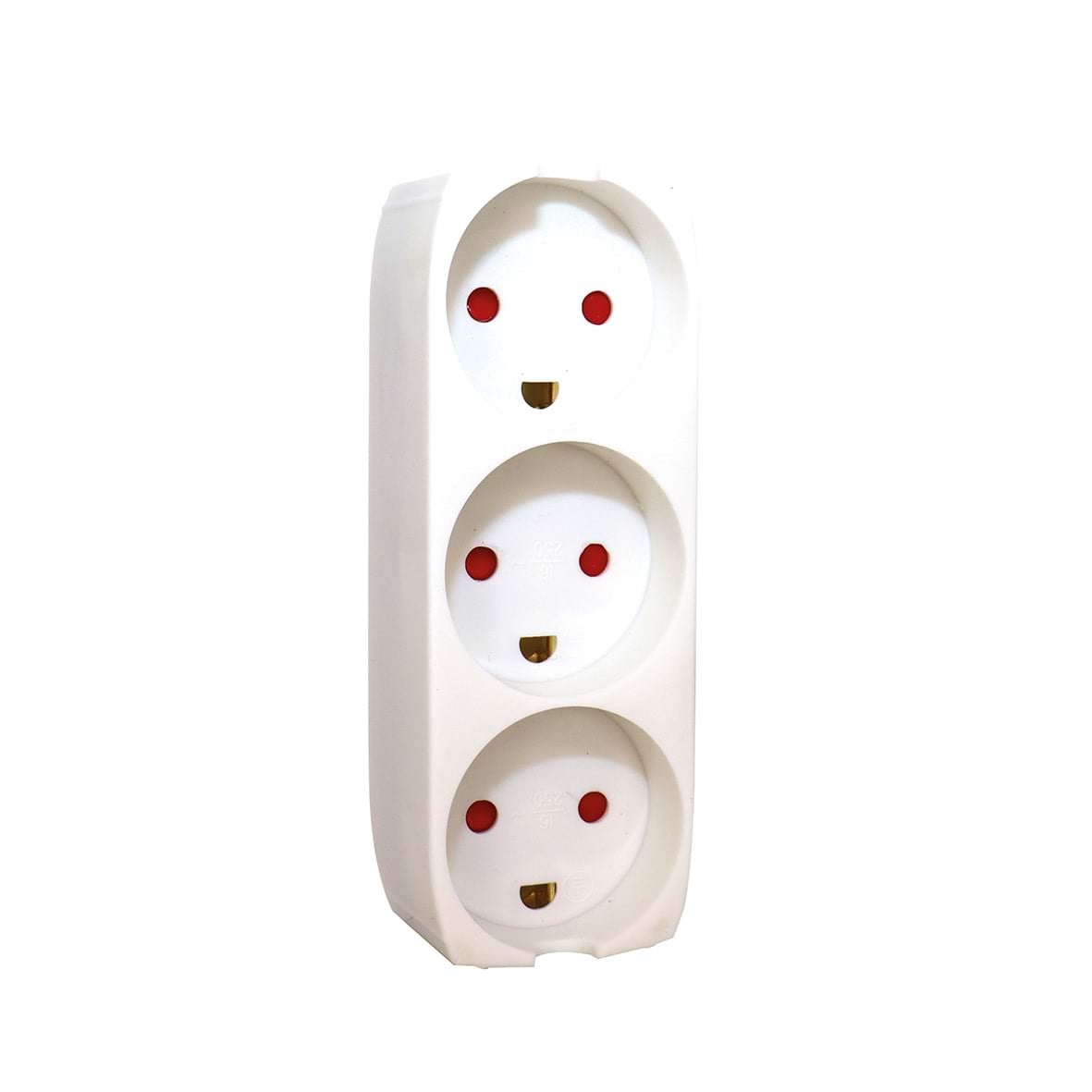 Gripo Socket With 3 Outlets And Earth White - Schaltereinheiten