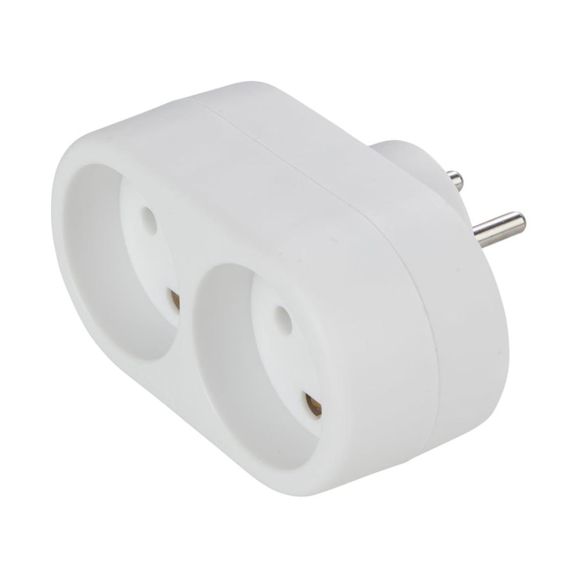 Gripo Socket With 2 Outlets And Earth White - Schaltereinheiten 5709119075125