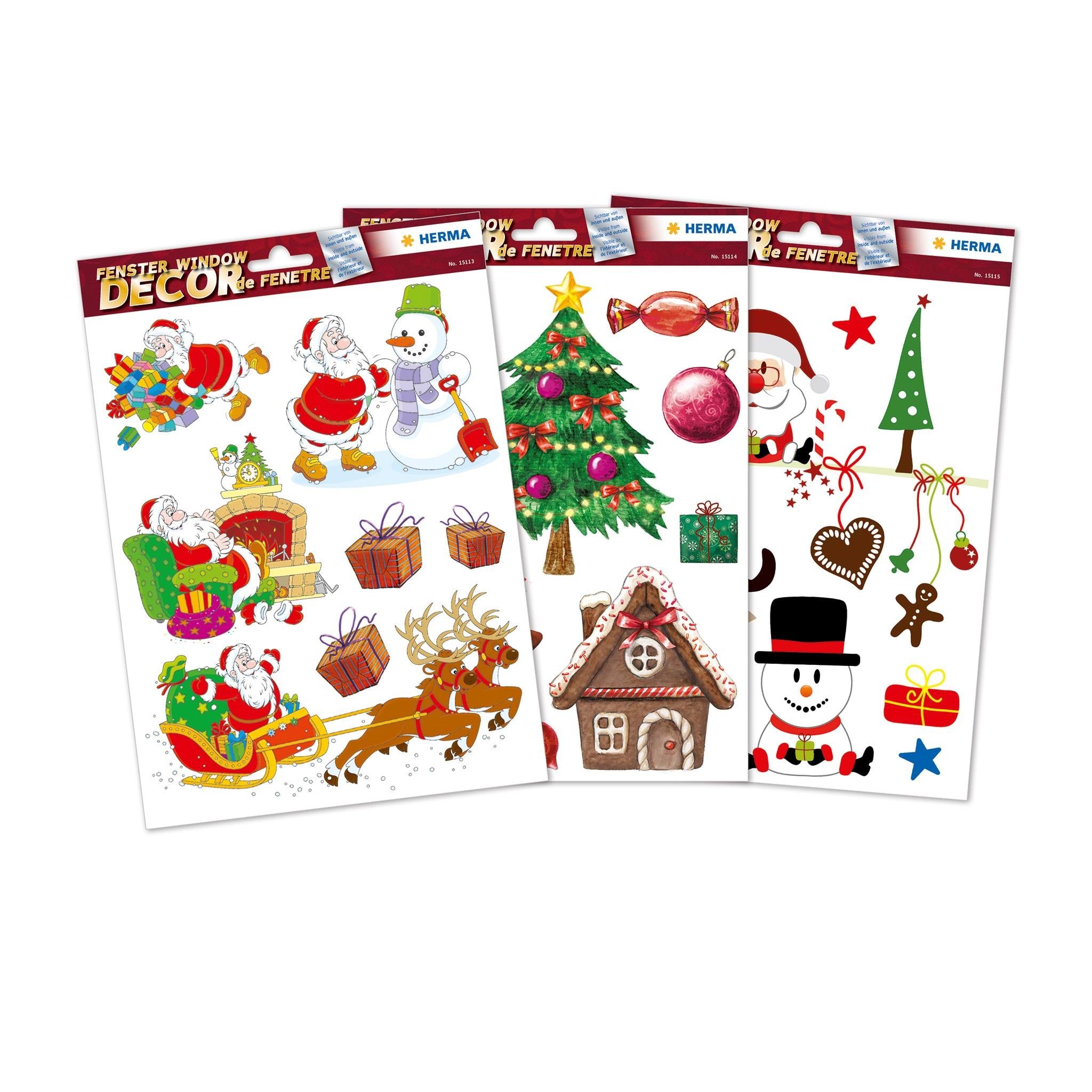 Herma Set Window Pictures Christmas Children Motives - Hobby Zubehoer 15548