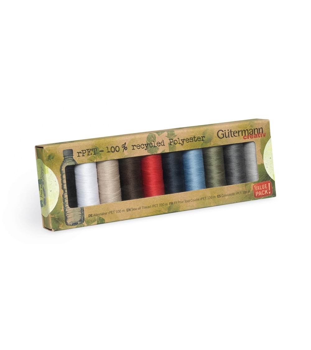 Gütermann Sewing Thread Set - Eco - Basic Colors (10 rl.) - Naehmaschinen