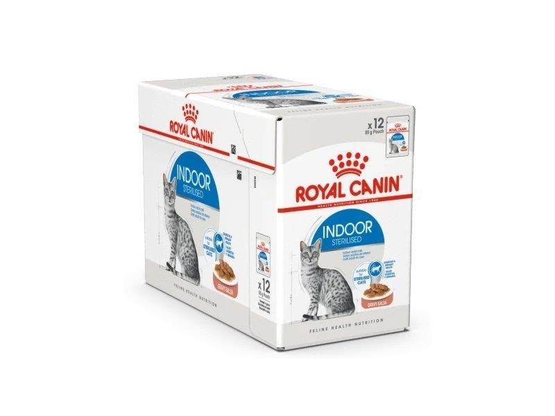 Royal Canin Indoor Sterilised in Gravy Sauce 85g (12-pack) - Katzen 9003579013793