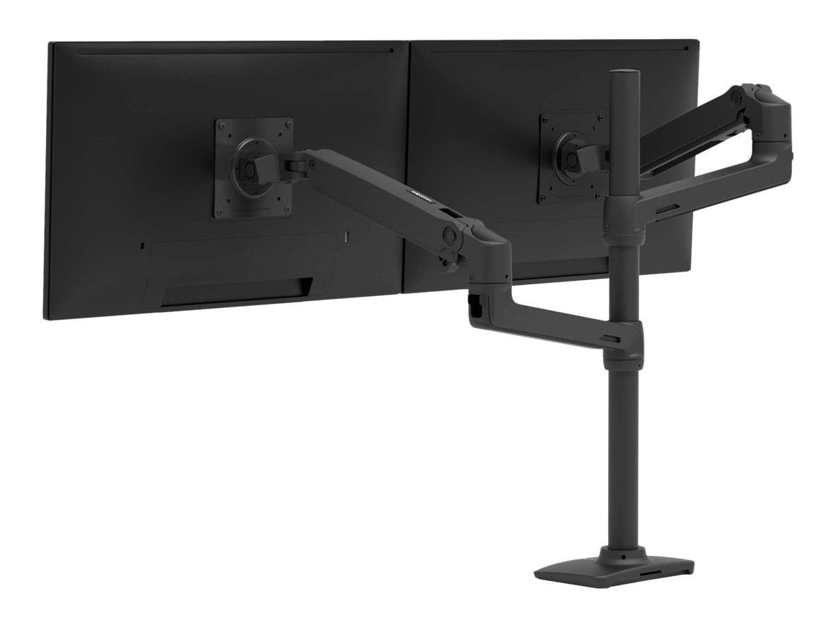 Ergotron LX Dual Stacking Arm Tall Pole (Matte Black) - Monitorhalterung 45-509-224
