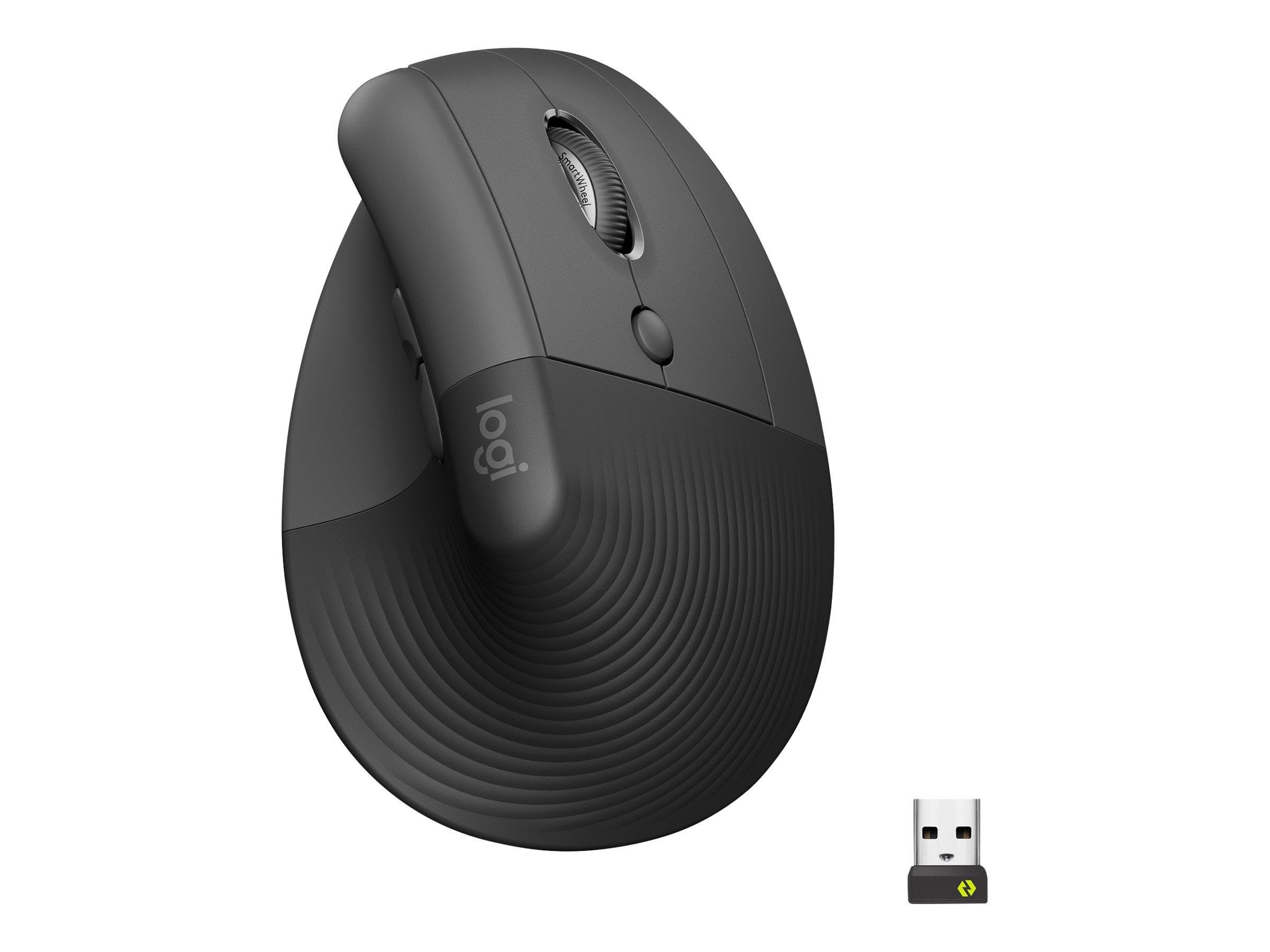 Logitech Lift For Business - Right Handed - Graphite - Ergonomische Maus (Schwarz)