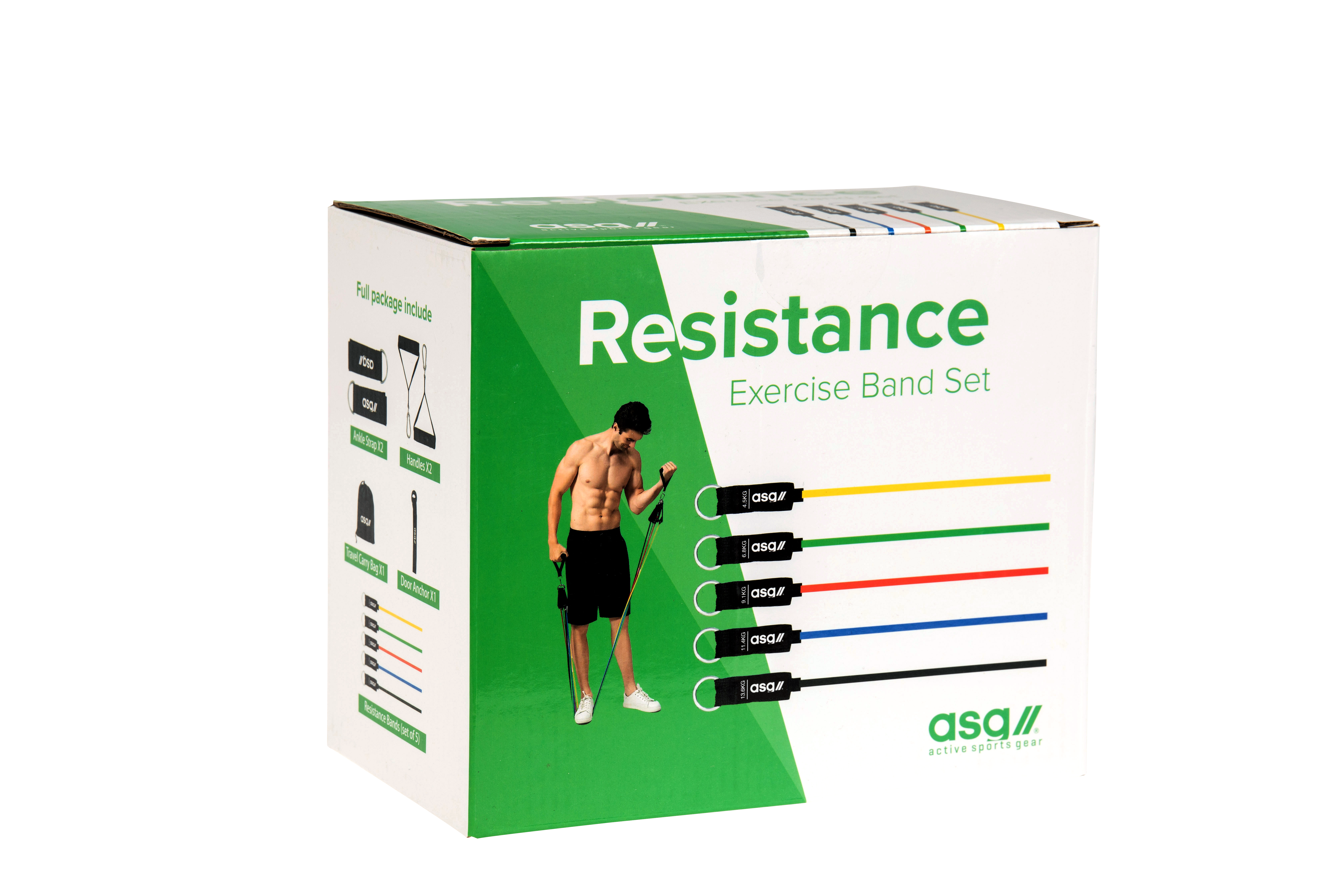 Asg Resistance Exercise Band Set - Sport Fitness