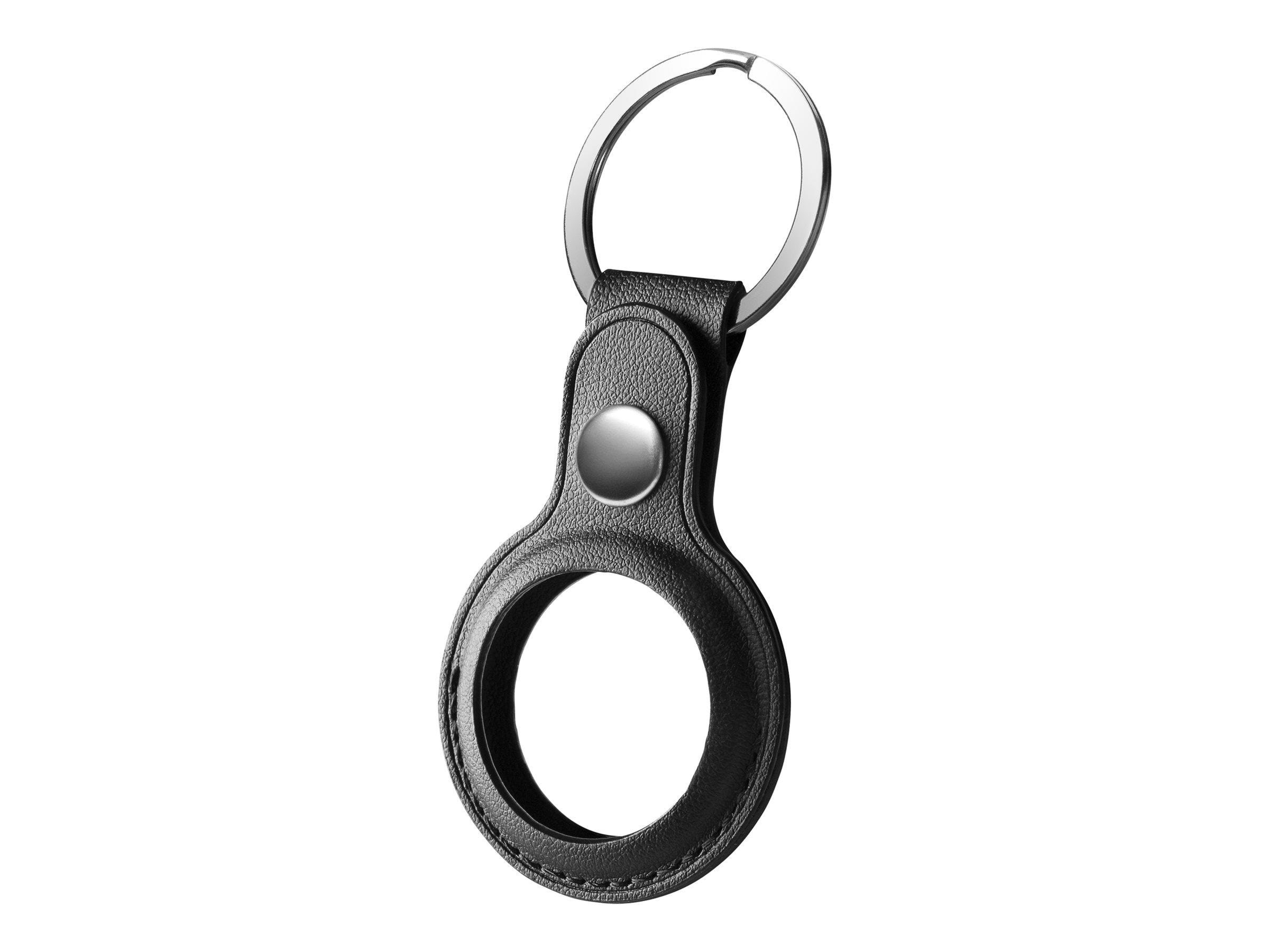 Deltaco Apple Airtag Case Keychain Artificial Leather Black - Handys Anderes Zubehoer