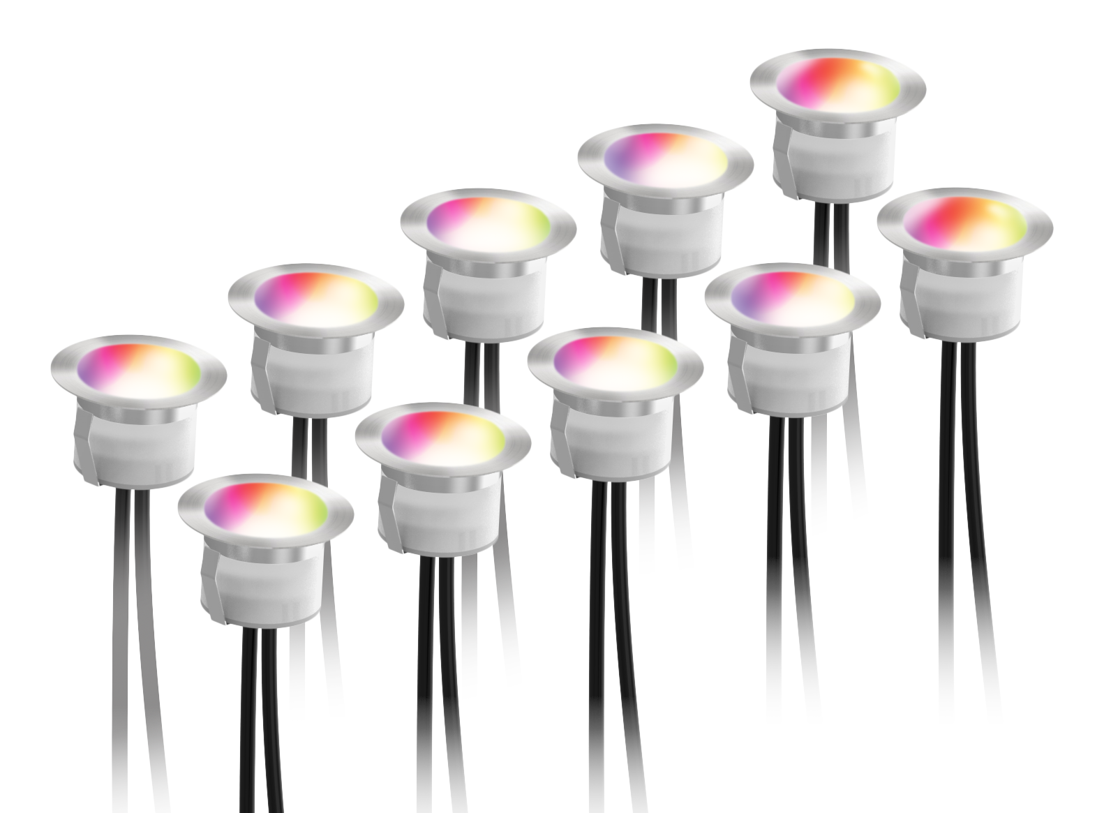 Deltaco Smart Home Decklight Kit Warm White Light And Rgb Silver