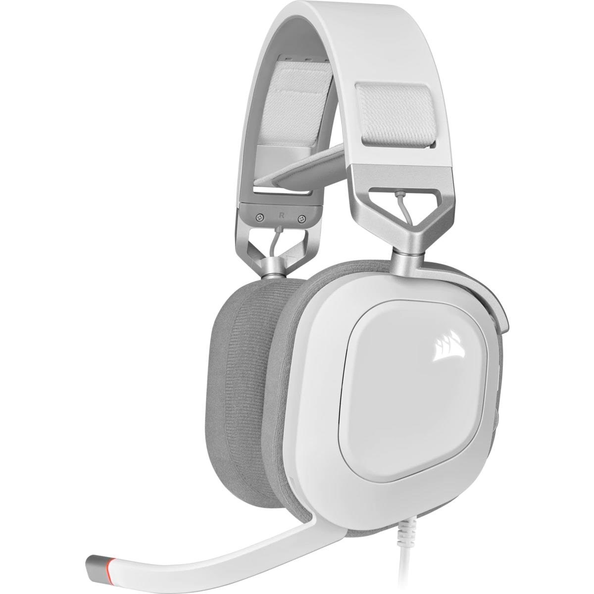 Kopfhörer - Corsair Hs80 Rgb Usb Premium Gaming Headset - White - Kopfhoerer/headsets