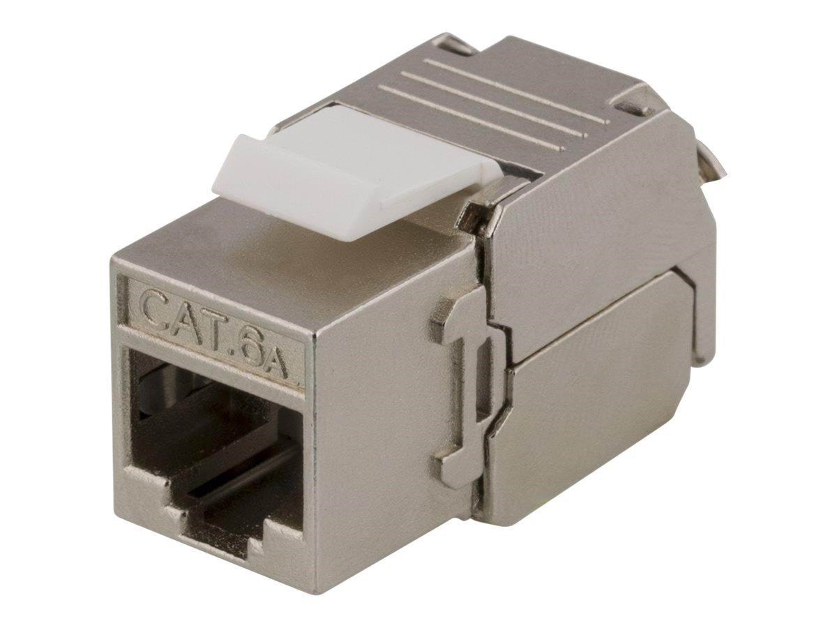 Deltaco Md-121 Cat6a Shielded Keystone Jack Toolless Clamp Termination Plastic White/metal - Netzwerkzubehoer