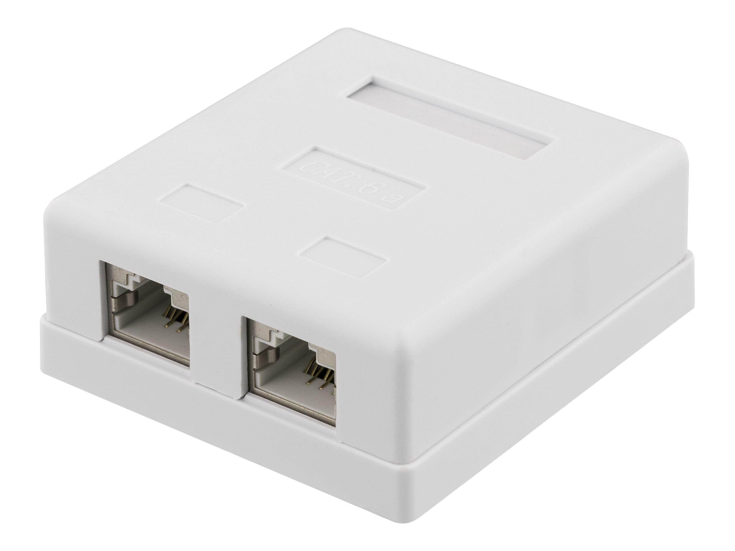 Deltaco Cat6a Shielding Wall Socket - Netzwerkzubehoer