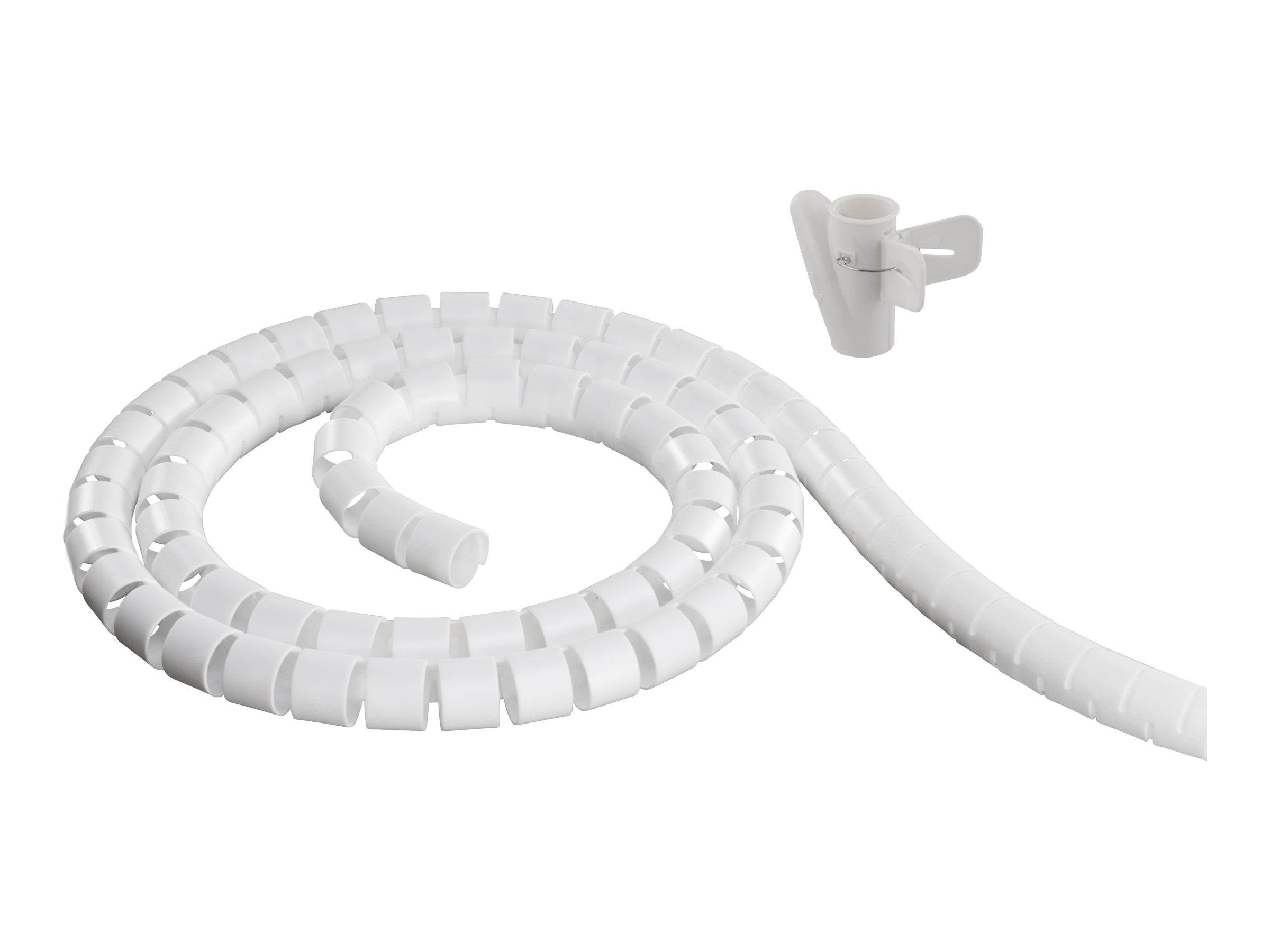 Deltaco Nylon Cable Cover 2.5m White - Kabelkanal Kabelschlauch Weiß Ldr03