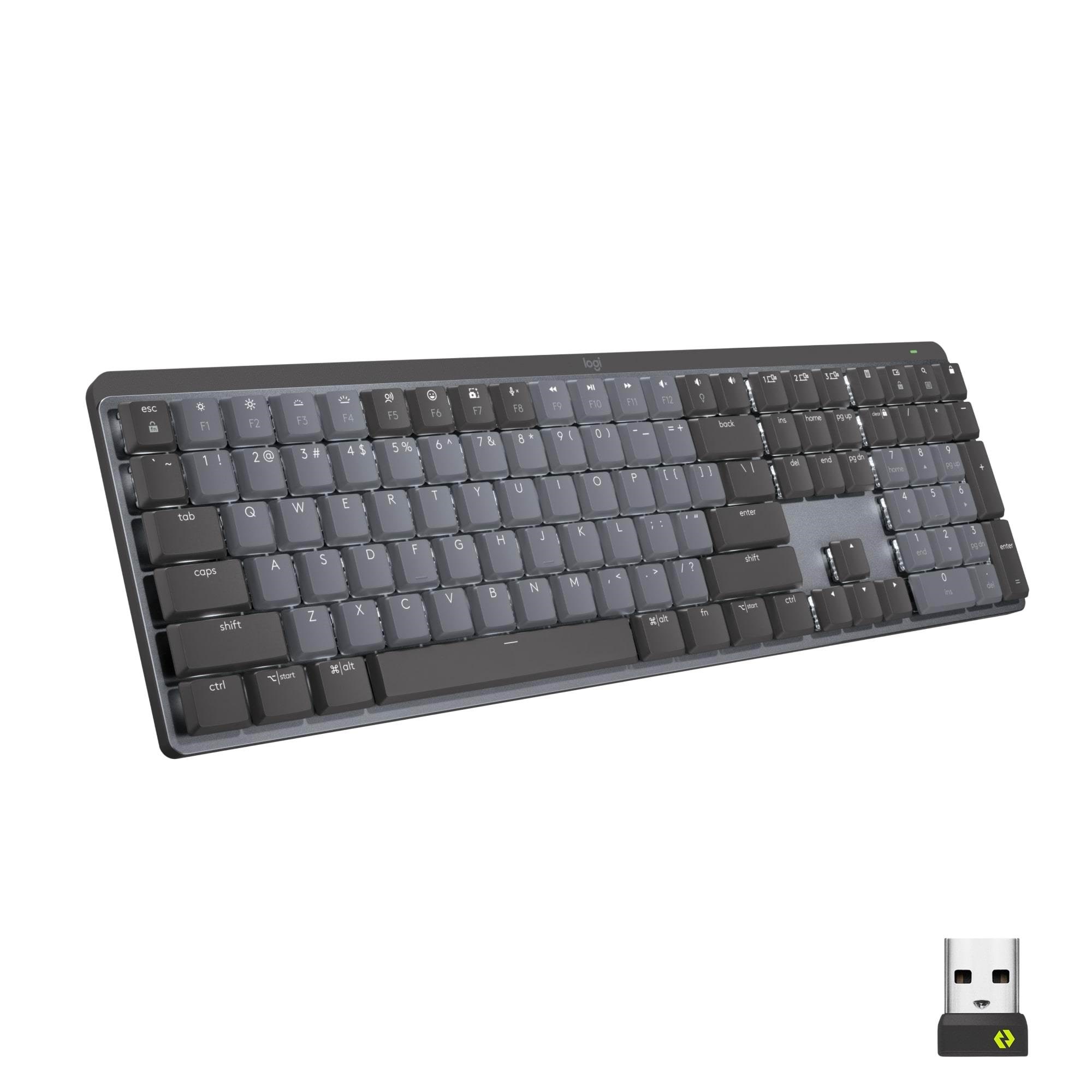 Logitech MX Mechanical Wireless Illuminated Performance Keyboard Graphite - Tactile - UK - Tastatur - Englisch (UK) - Schwarz - Tastaturen 920-010756