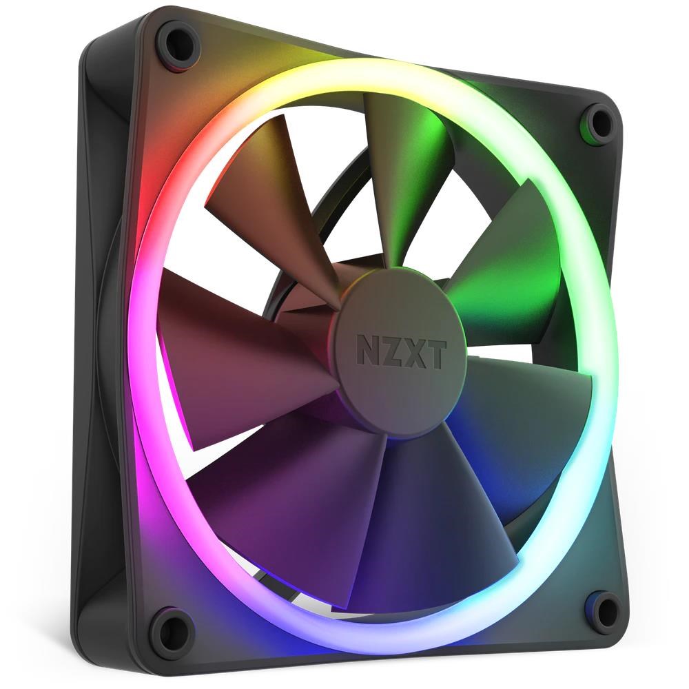 Nzxt F120 Rgb - Black - Gehäuselüfter - 120mm - Schwarz Mit Rgb Led - 28 Dba - Gehaeuseluefter Rf-r12sf-b1