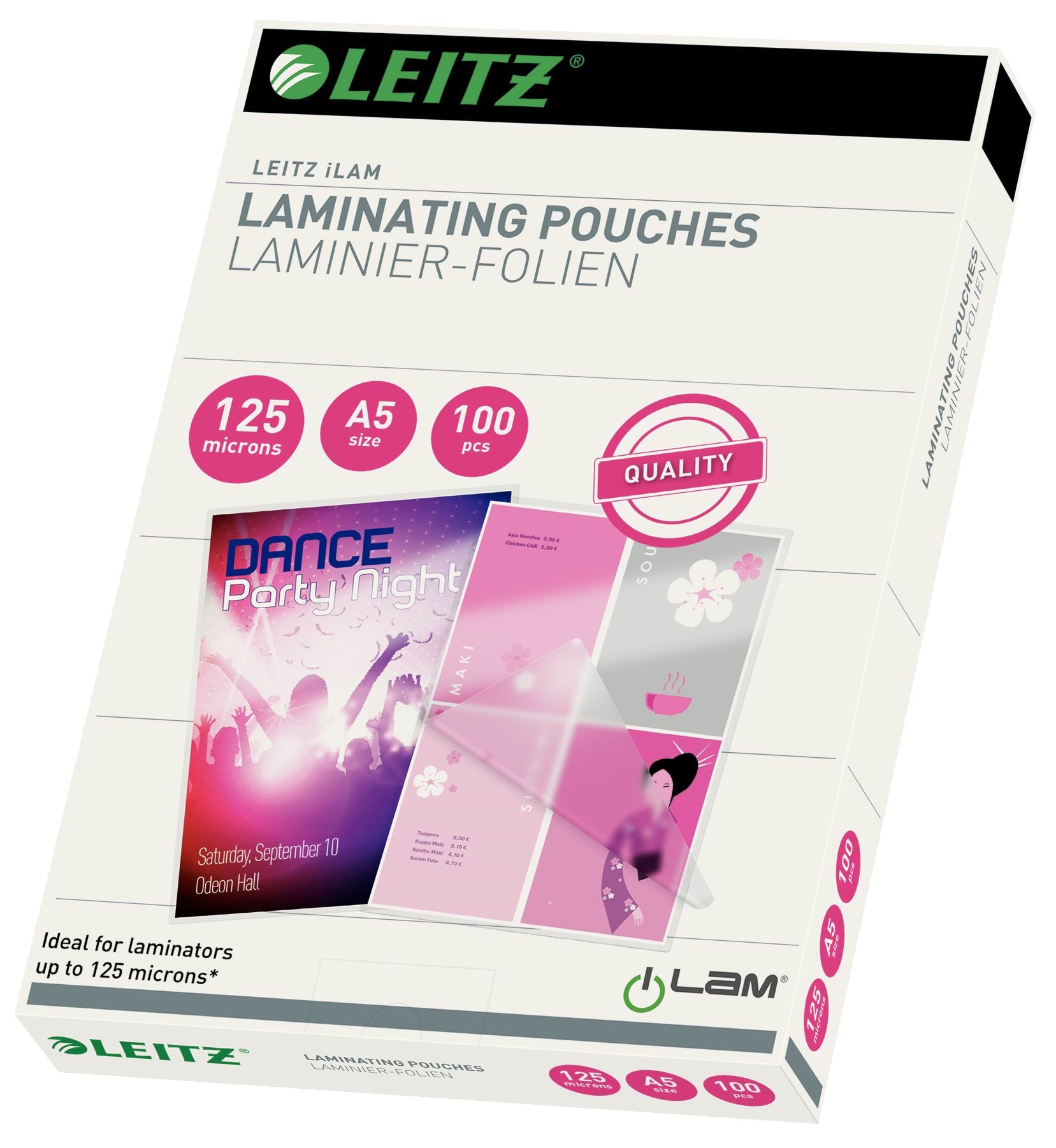 Leitz Heißlaminierfolien A5, 125 Mic - Laminierung