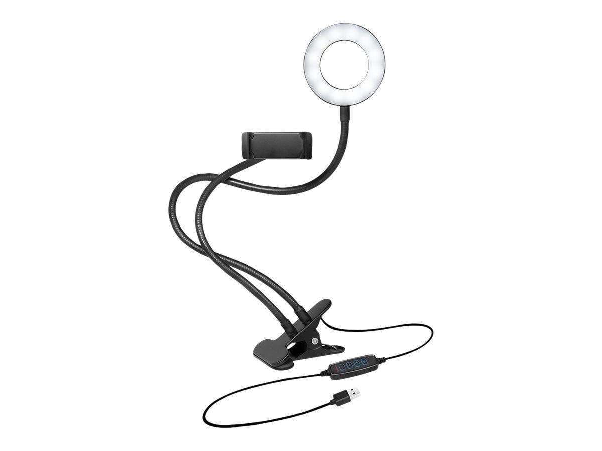 Logilink Smartphone Ring Light Clamp Mount Ø 8.5 cm - Streamingausruestung